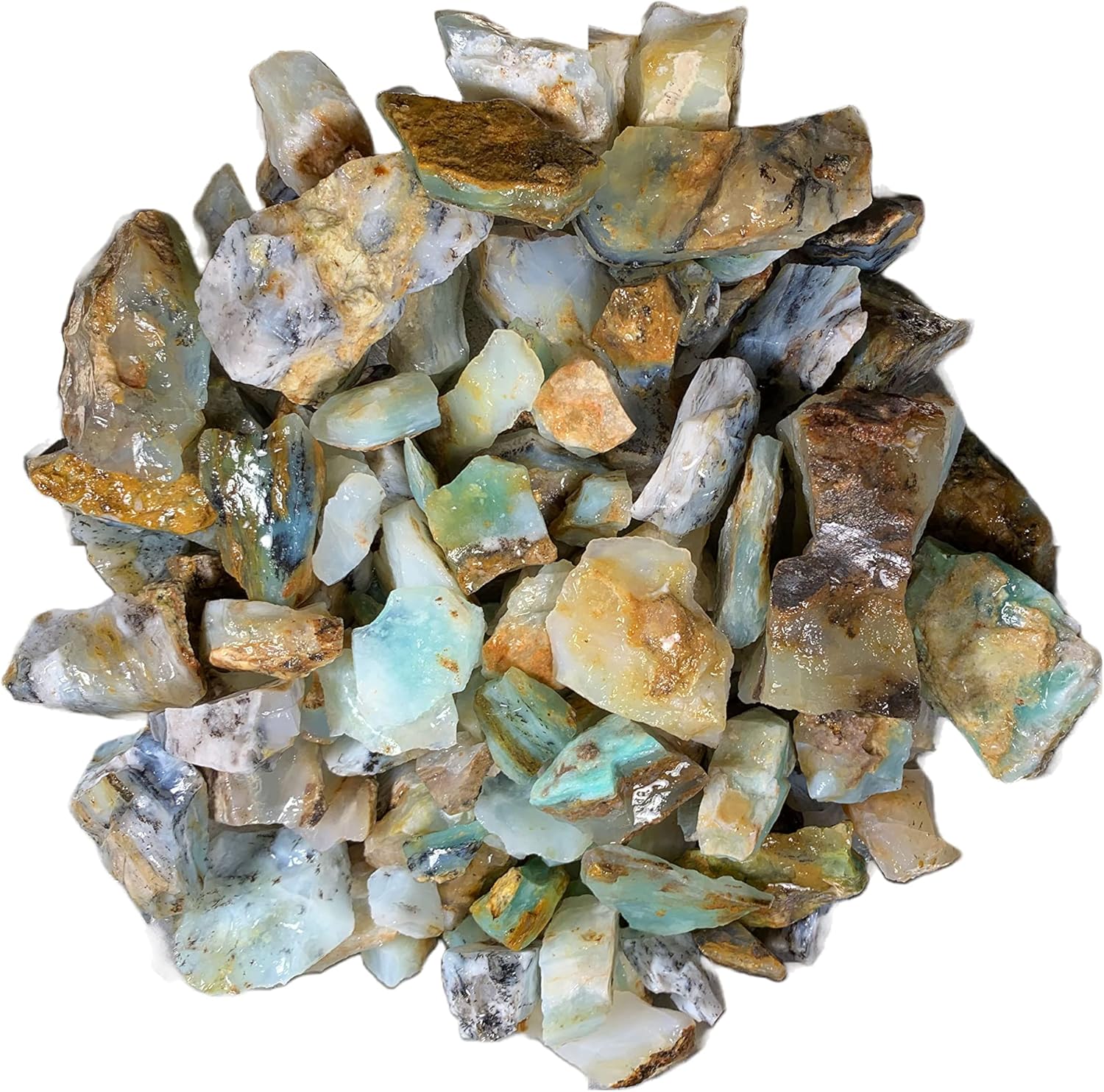 Fantasia Natural Blue Opal Rough Stones 12 lb from Peru