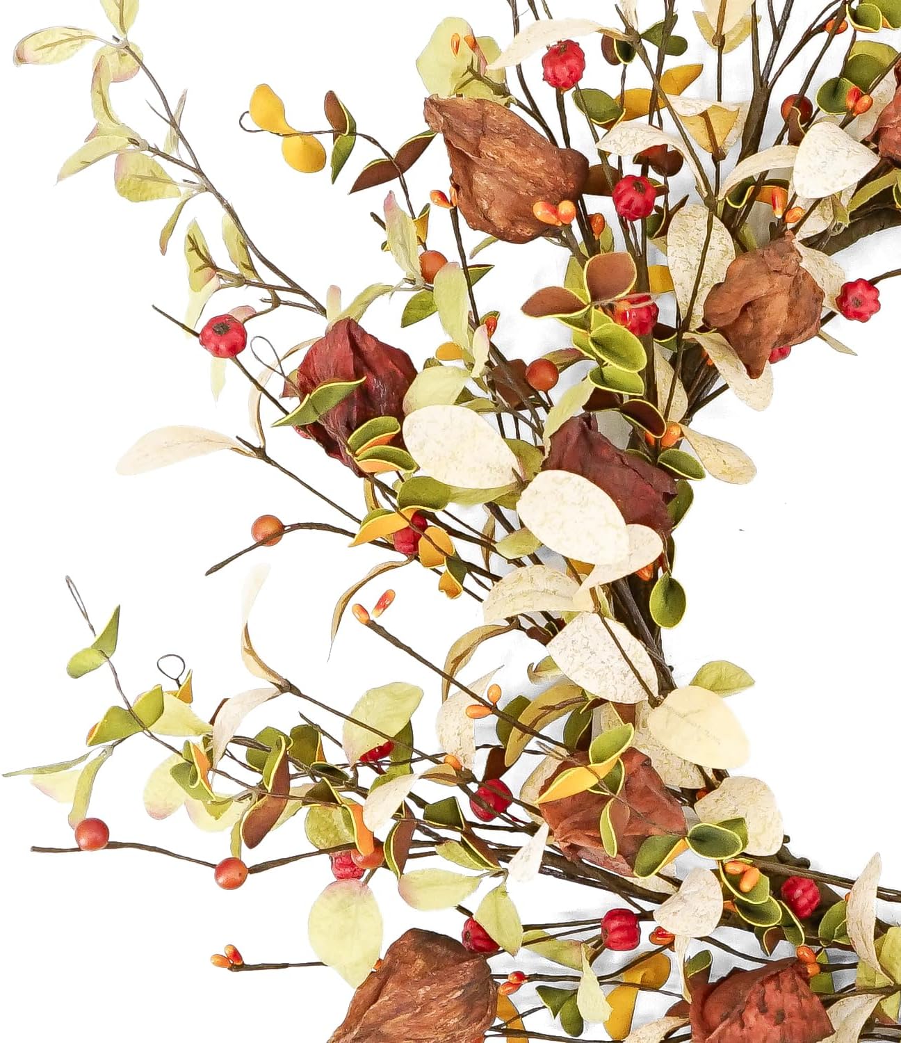 YNYLCHMX 18 Inch Fall Wreath for Front Door