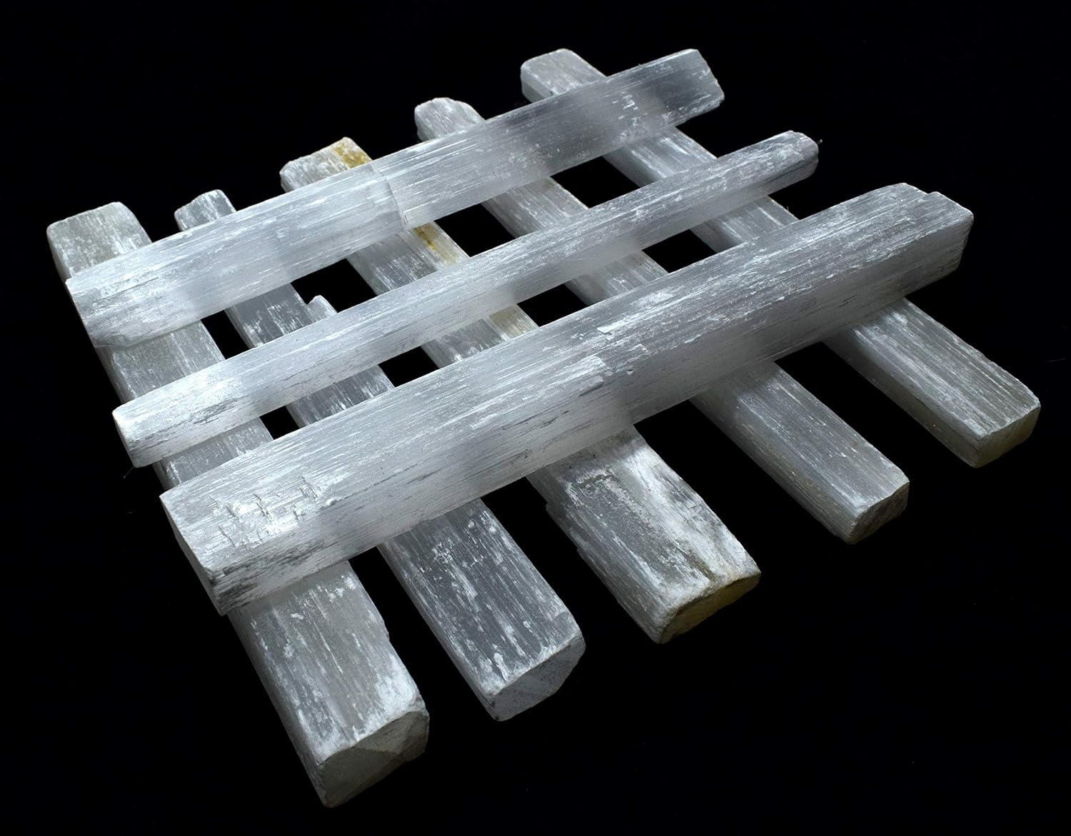 8 White Selenite Sticks 20PCS Natural Decor Stones