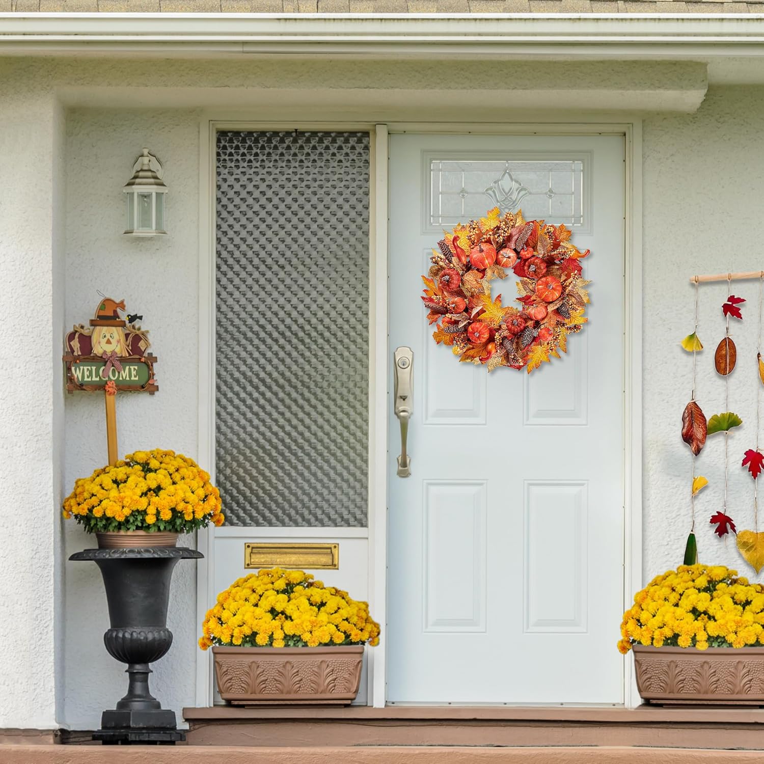 Sggvecsy 18 Inch Artificial Fall Wreath
