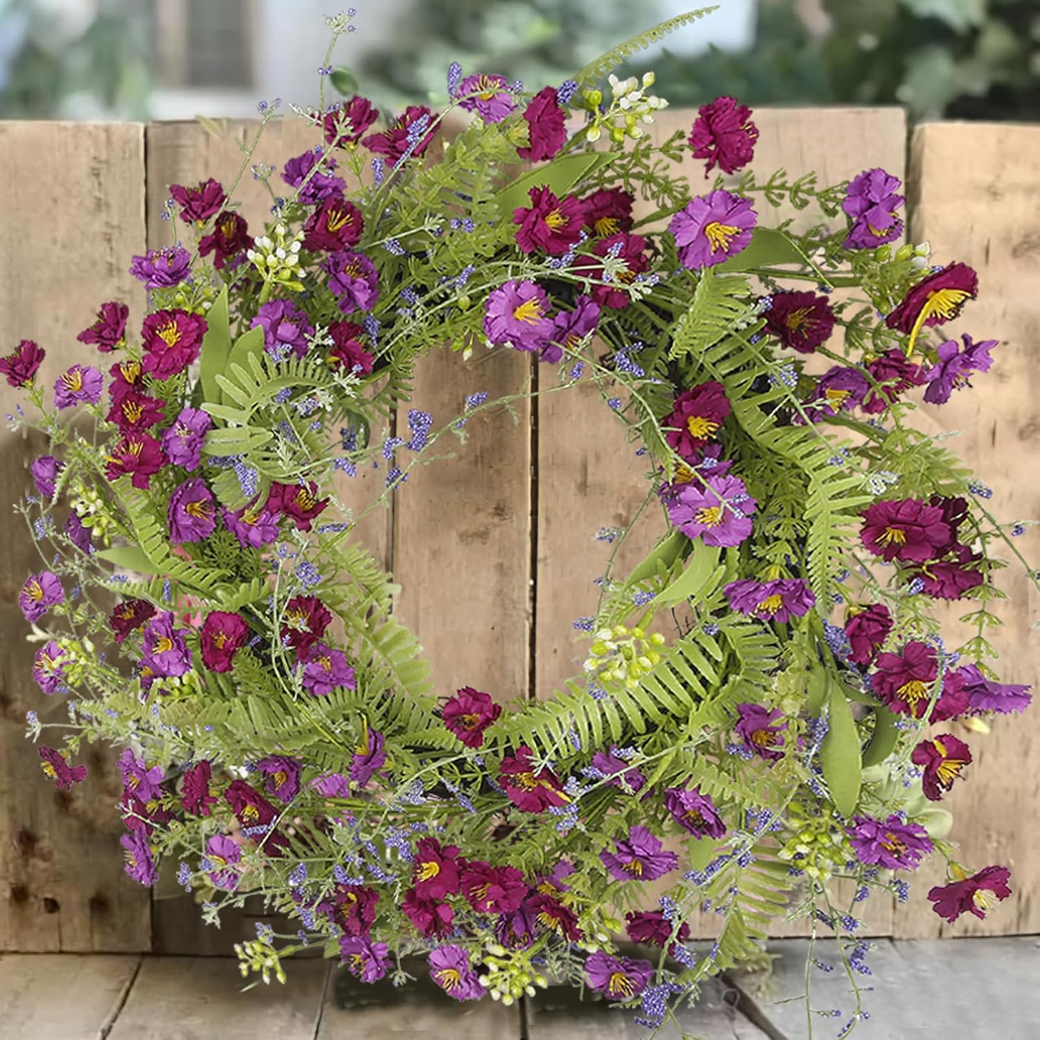 CISDUEO 20 Inch Spring Wreath for Front Door