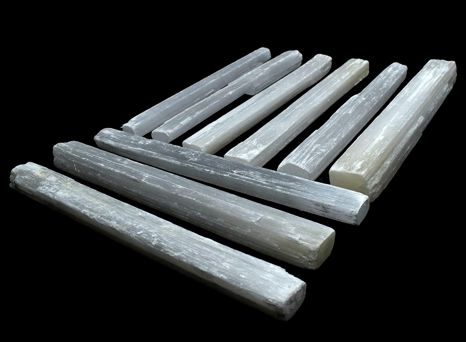 8 White Selenite Sticks 20PCS Natural Decor Stones