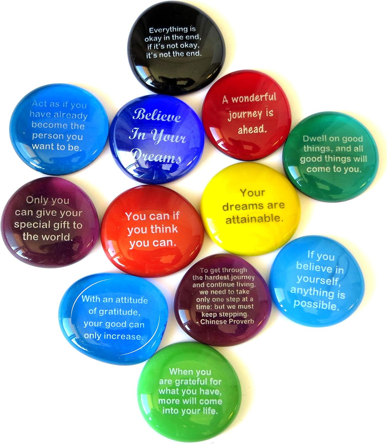 Destiny Stones 12 Glass Stones for Positive Future