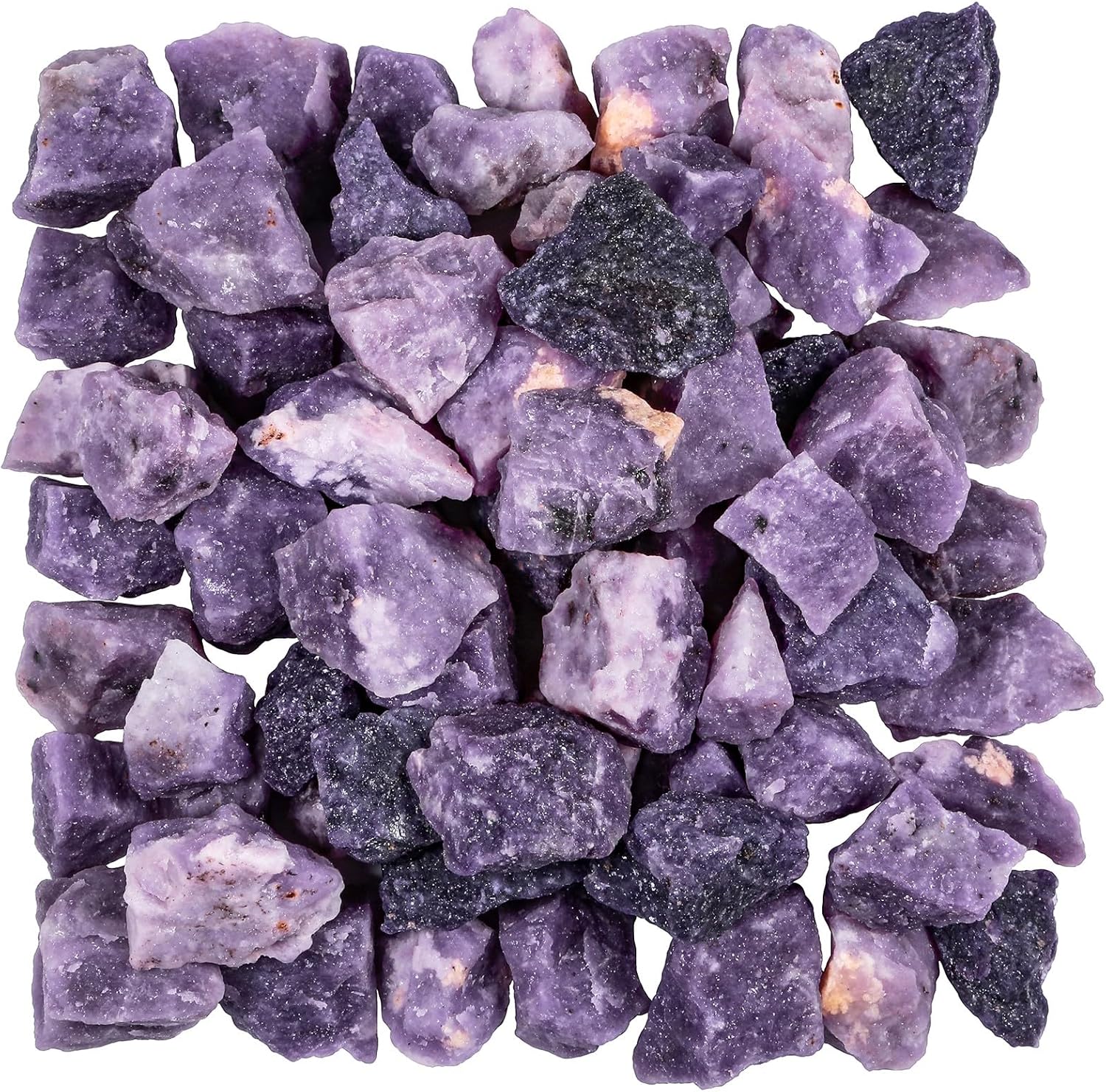 Nupuyai Natural Raw Stones for Tumbling and Decor Lilac 8-14 PCS
