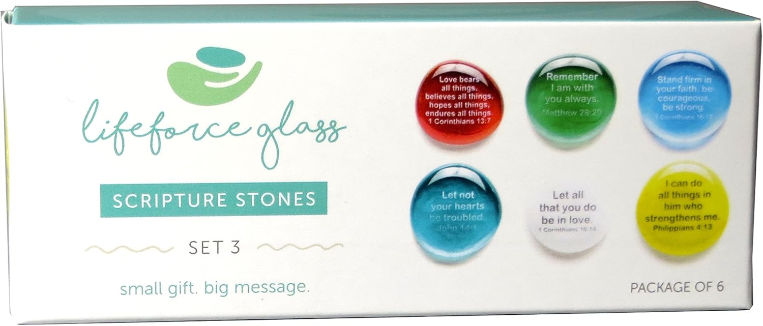 Scripture Glass Stones Set III by Lifeforce Glass