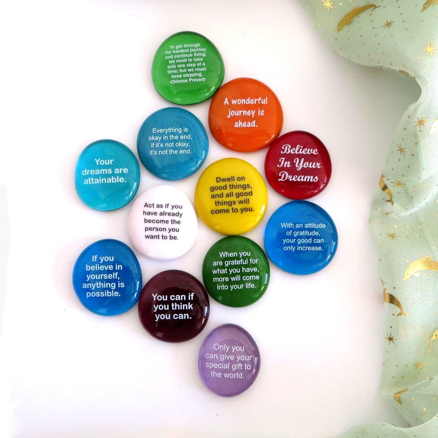 Destiny Stones 12 Glass Stones for Positive Future