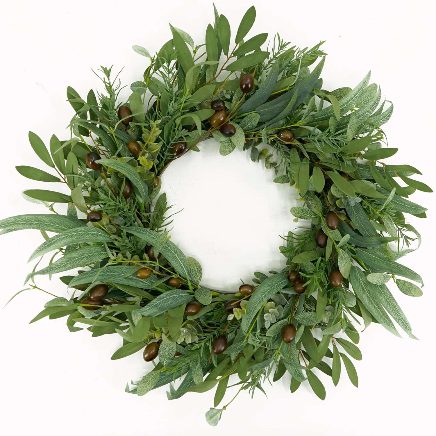 22 Inch Olive Wreath Front Door Decor