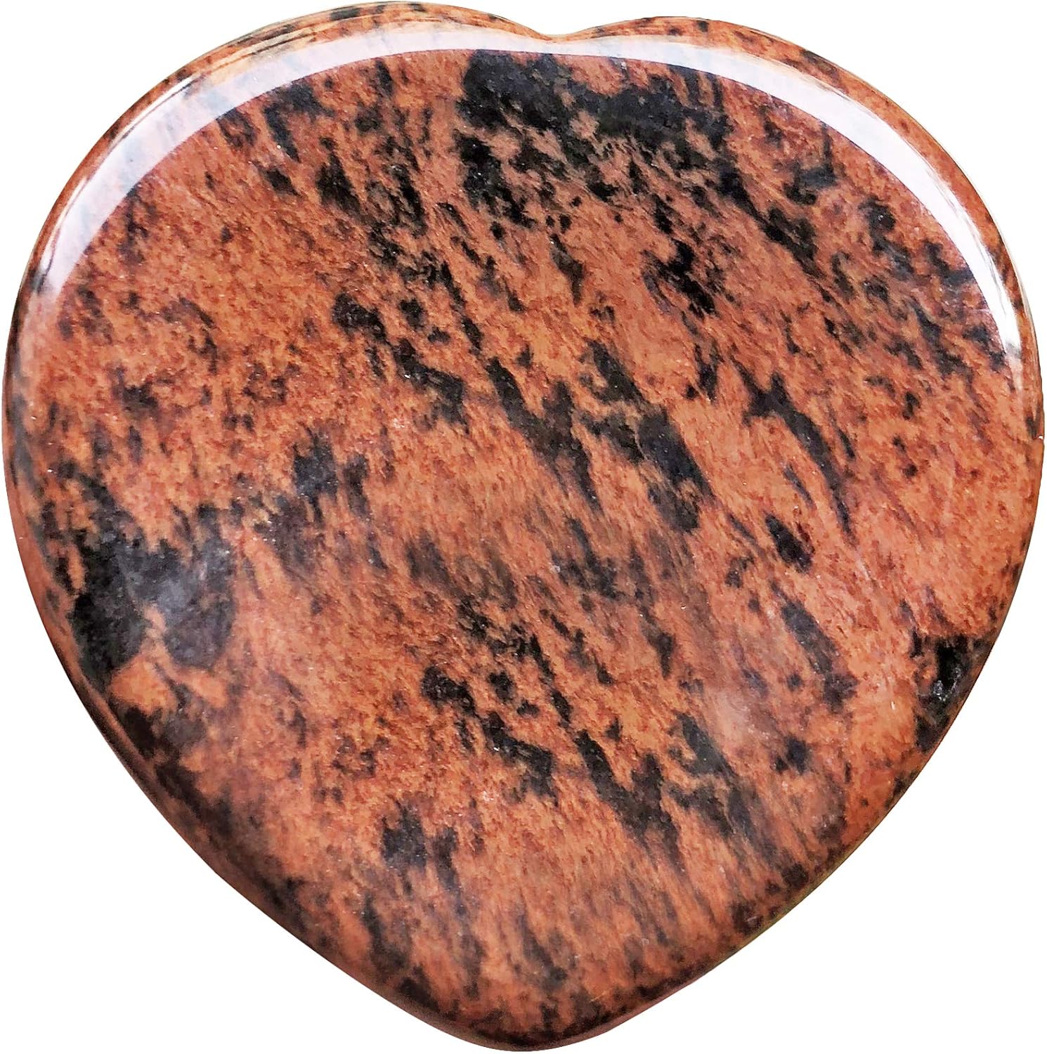 Fekuar Natural Mahogany Obsidian Crystal Worry Stone