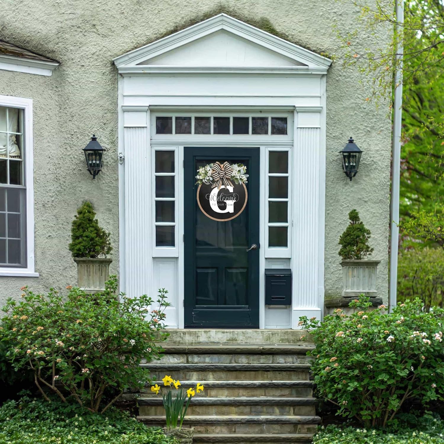 Billamb 26 Letter Front Door Welcome Wreath
