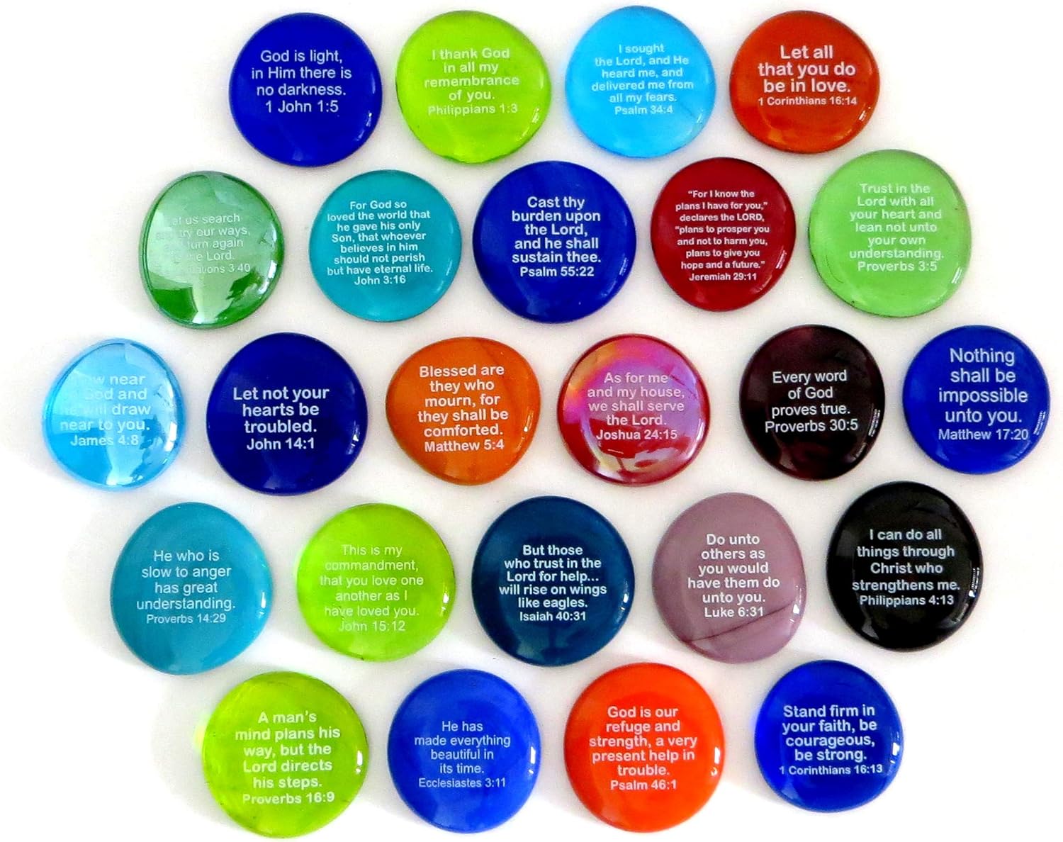 Lifeforce Glass Bible Verses Stones Set I
