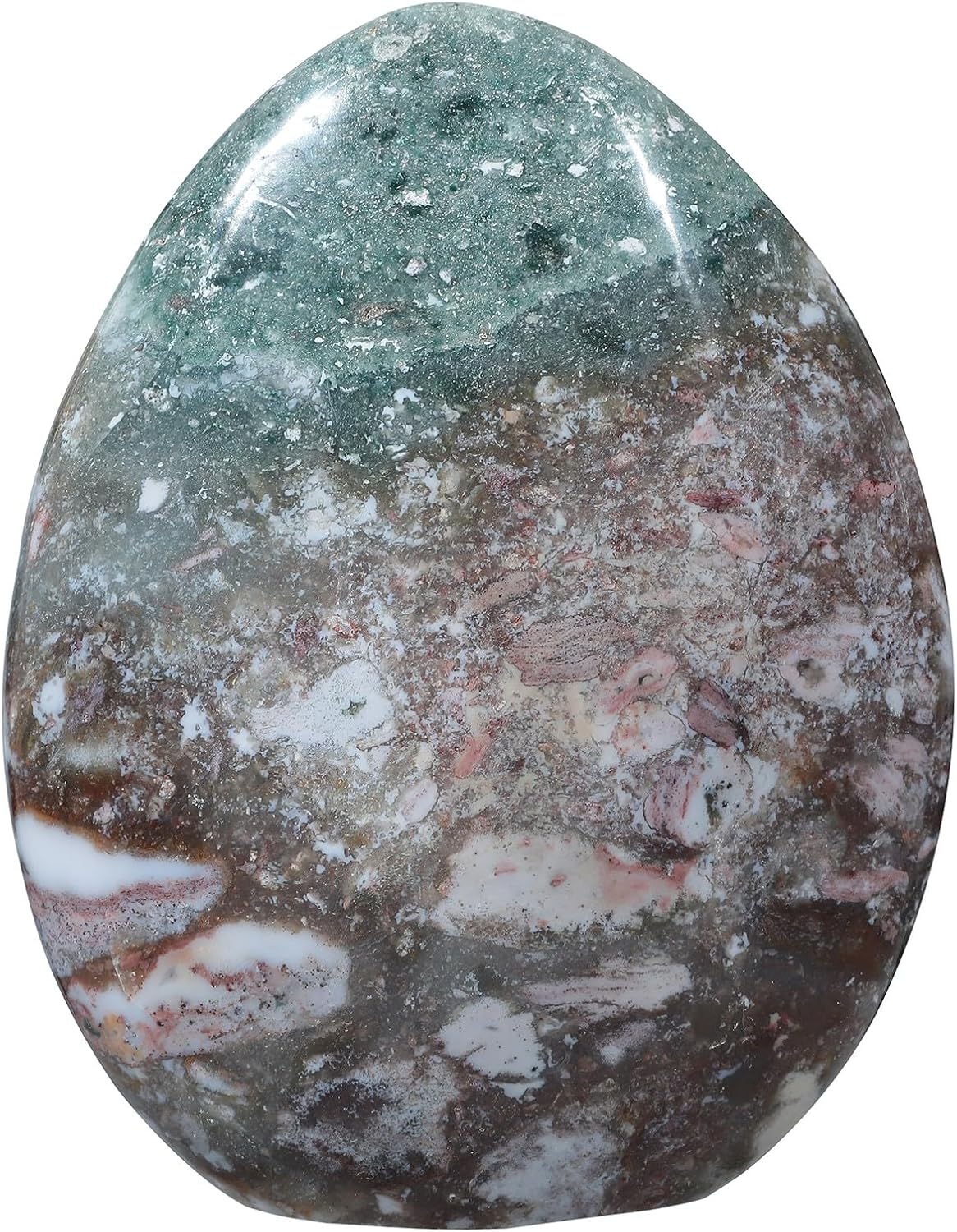 Nupuyai Natural Ocean Jasper Stone for Home Decor and Meditation