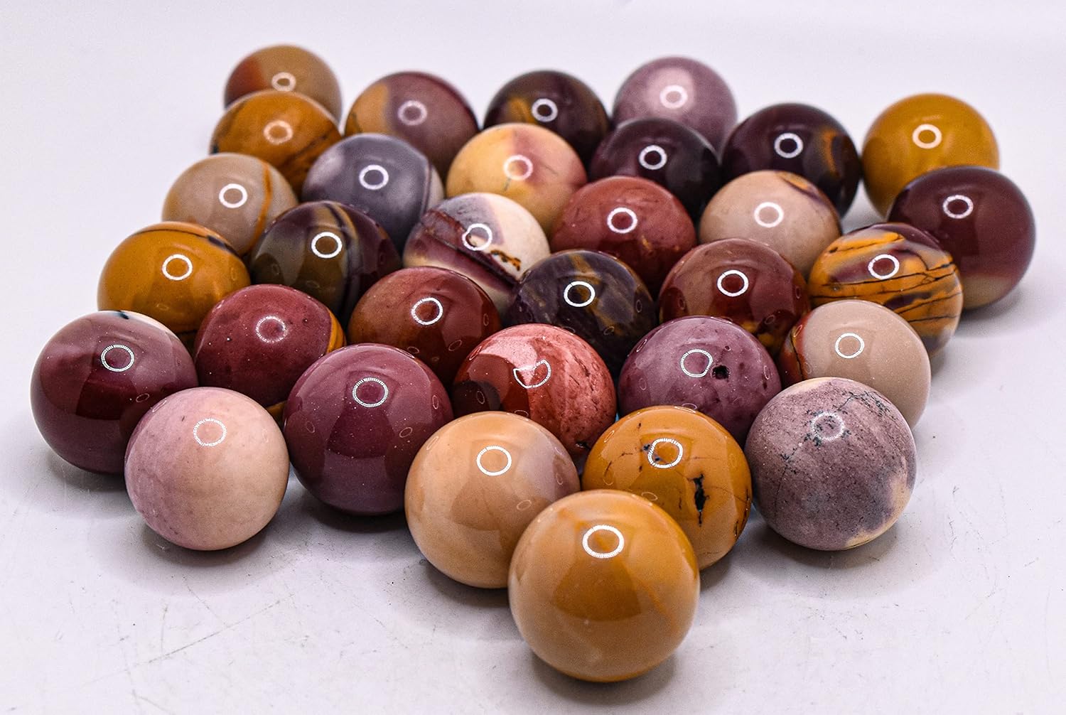 HQRP 20mm Mookaite Jasper Sphere Multicolor Natural Gemstone Collectible Ball