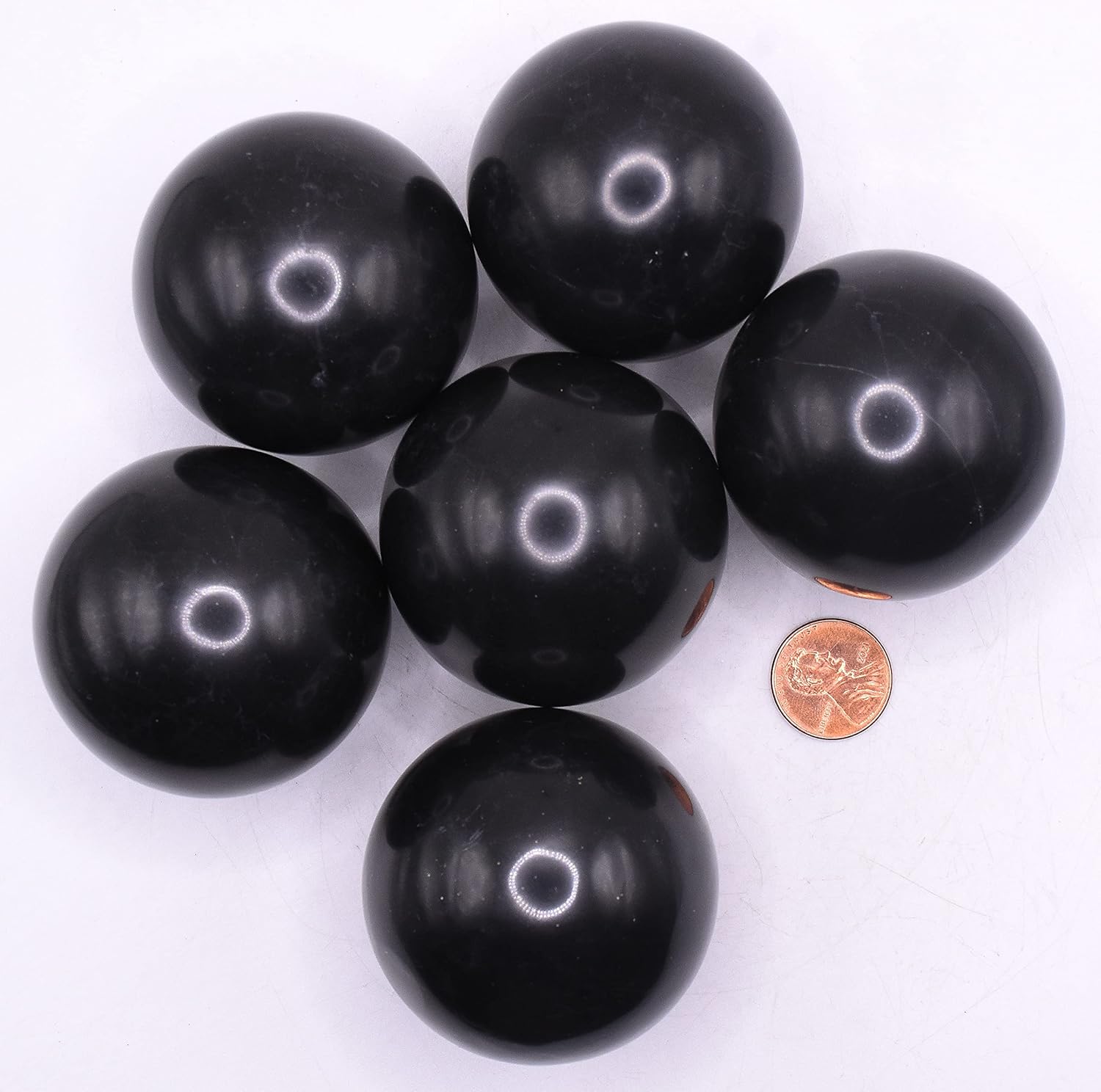 HQRP 2 Inch Black Onyx Carved Sphere Decor Stone