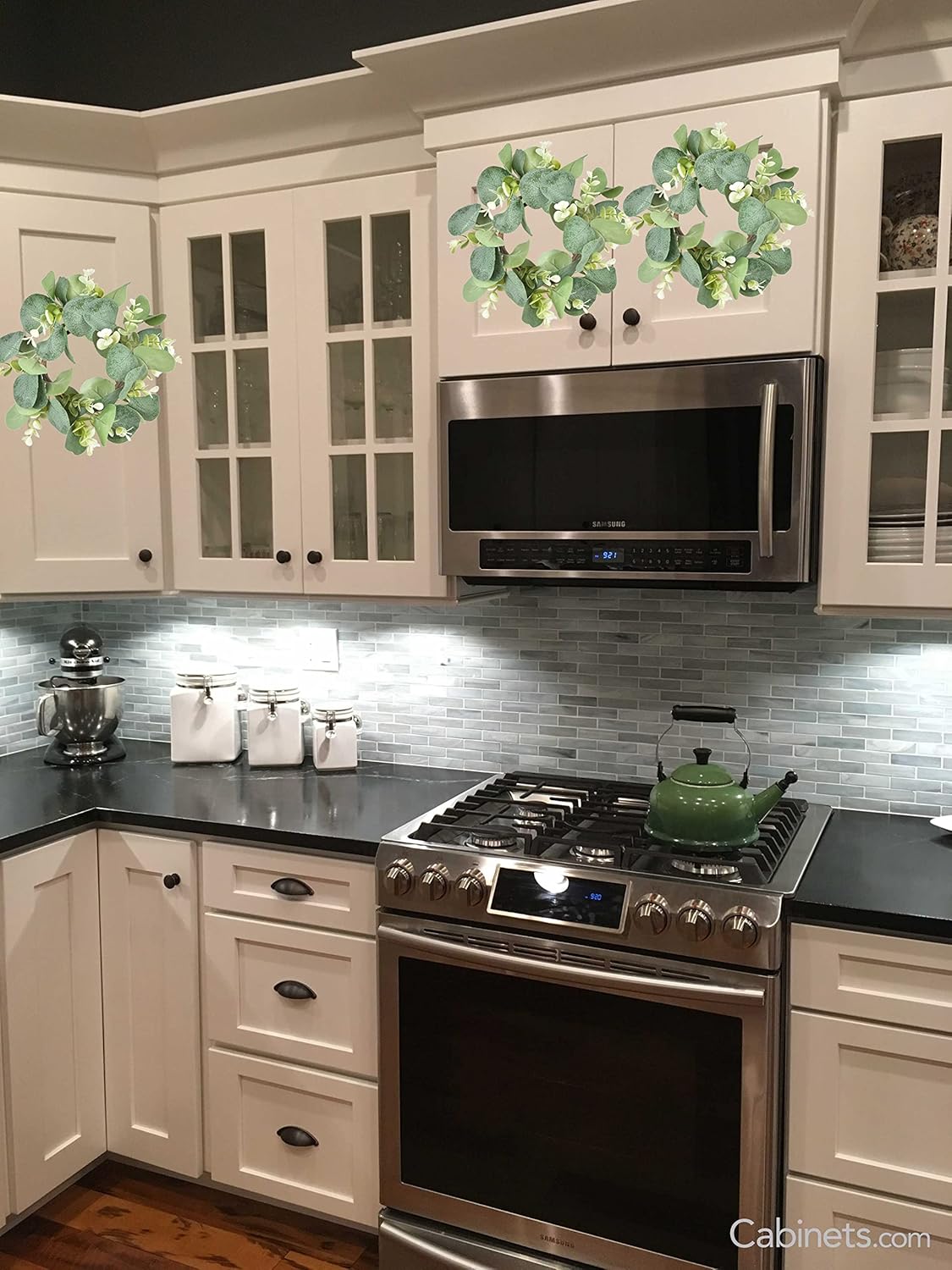 LSKYTOP 6Pcs Eucalyptus Wreath Set for Kitchen Decor