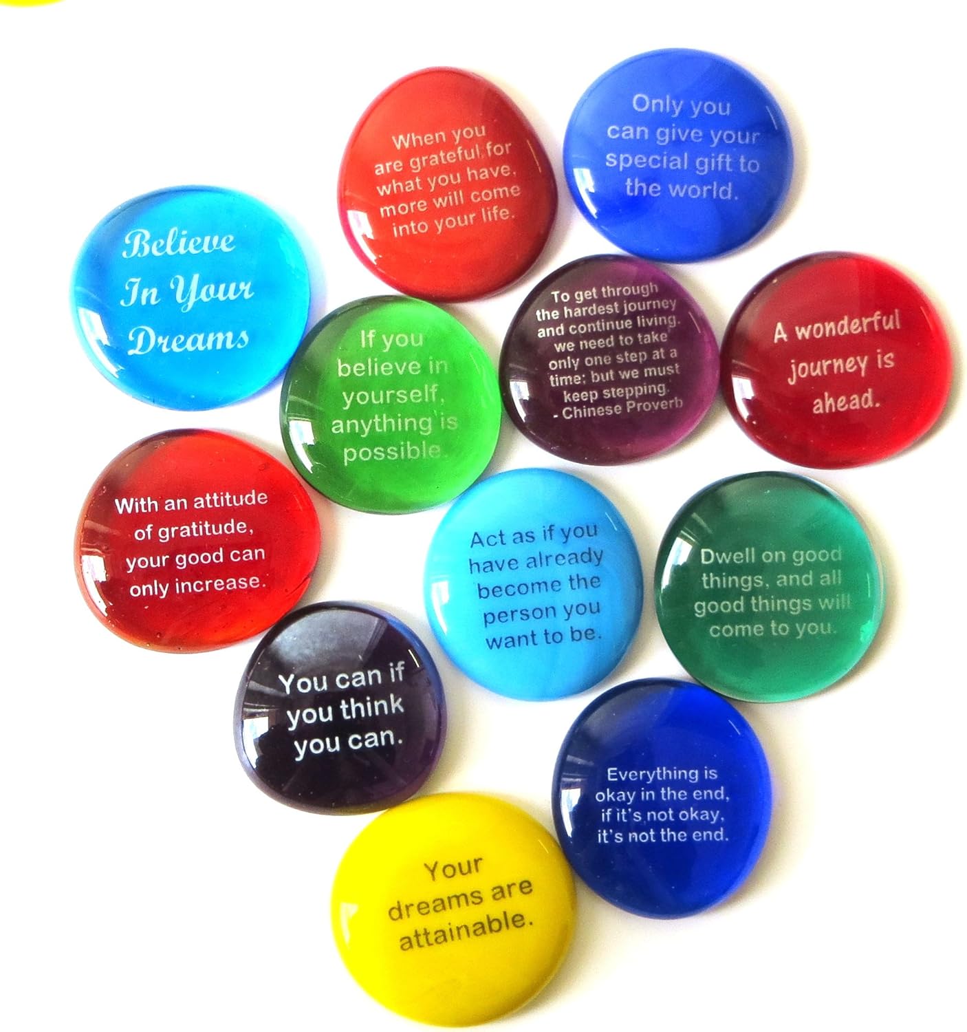 Destiny Stones 12 Glass Stones for Positive Future