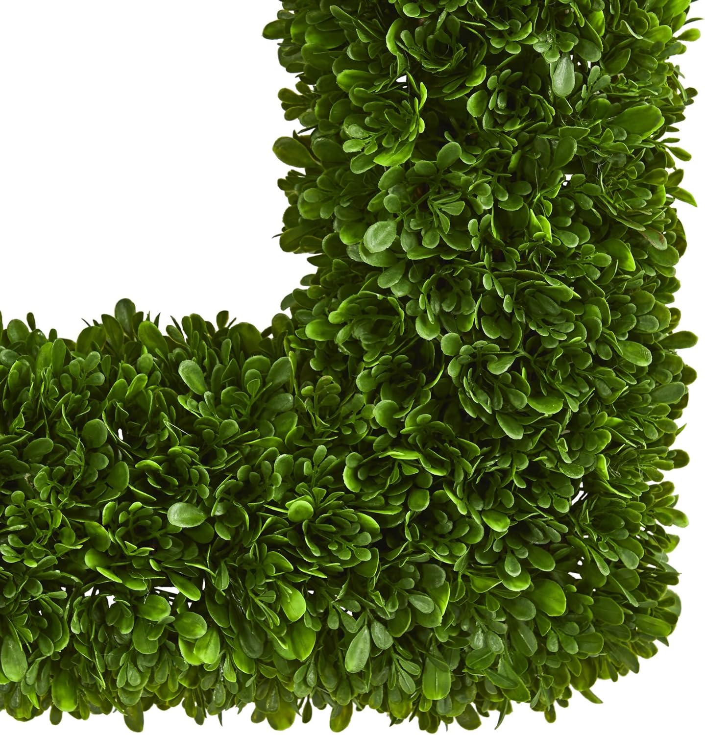 Nearly Natural 17 Inch Tea Leaf Square Wreath Green