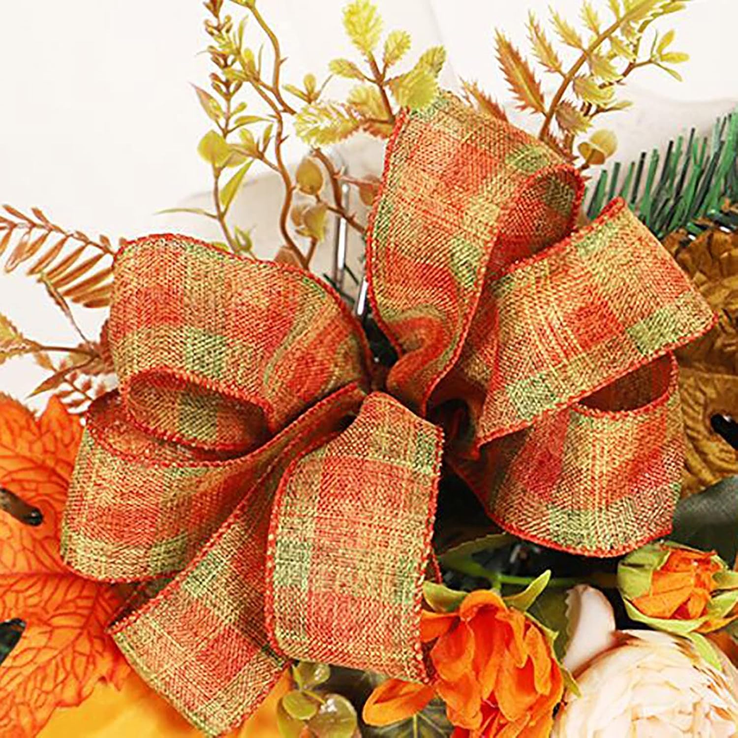 Fall Teardrop Wreath for Front Door 216 Thanksgiving Decor with Pumpkins and Maple Leaves