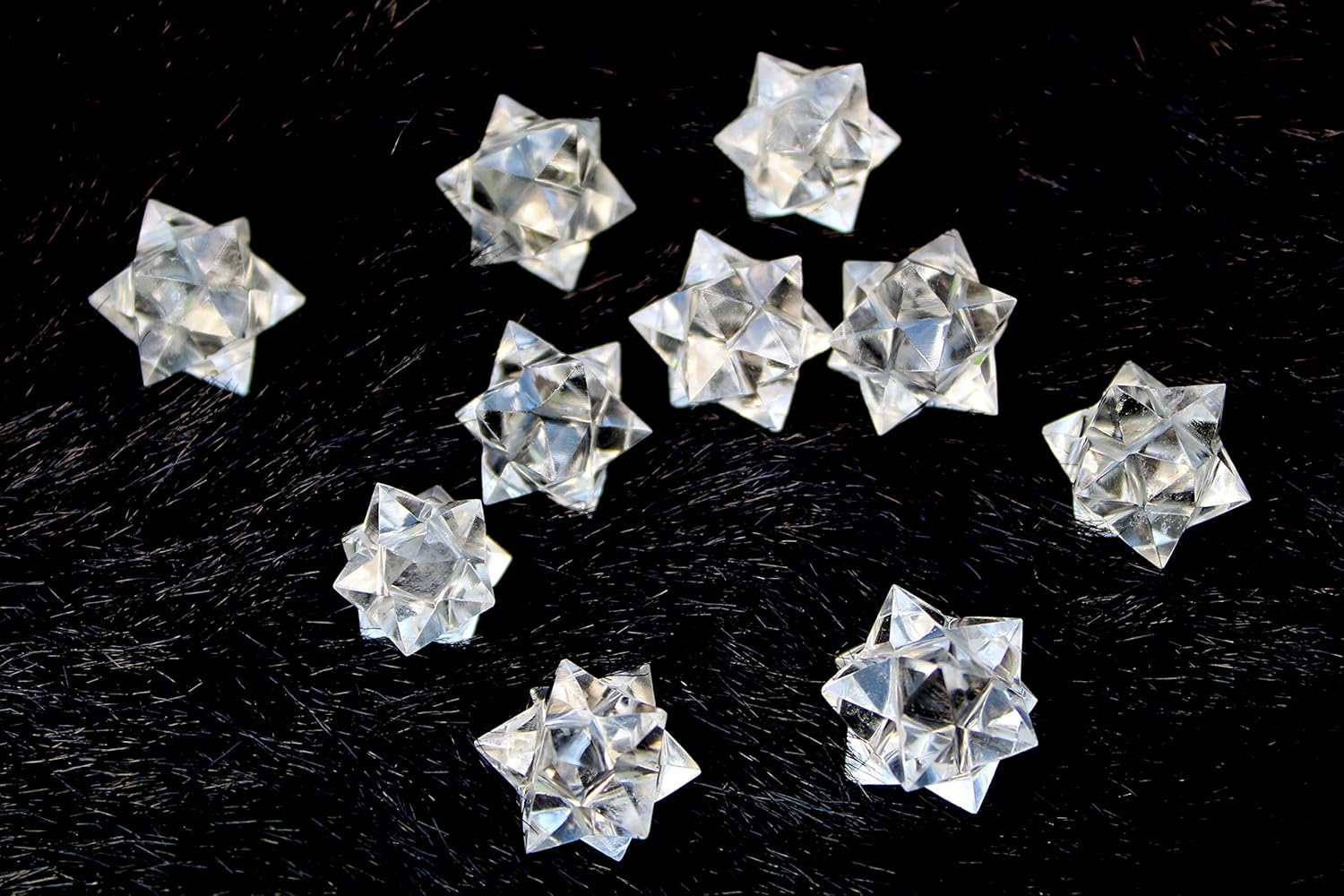 Jet Crystal Quartz Merkaba Star Healing Stone