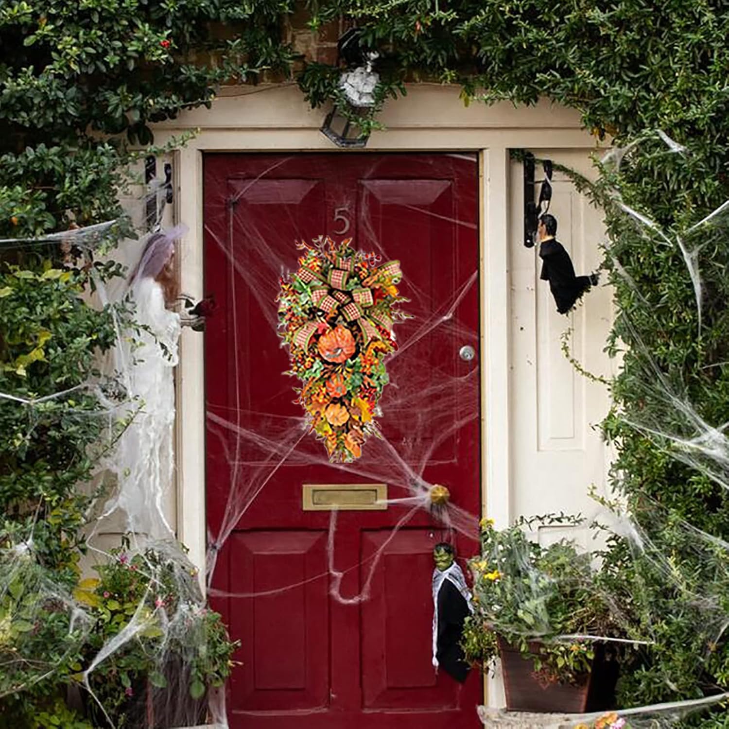 Fall Swag Wreath - Autumn Thanksgiving Door Decor
