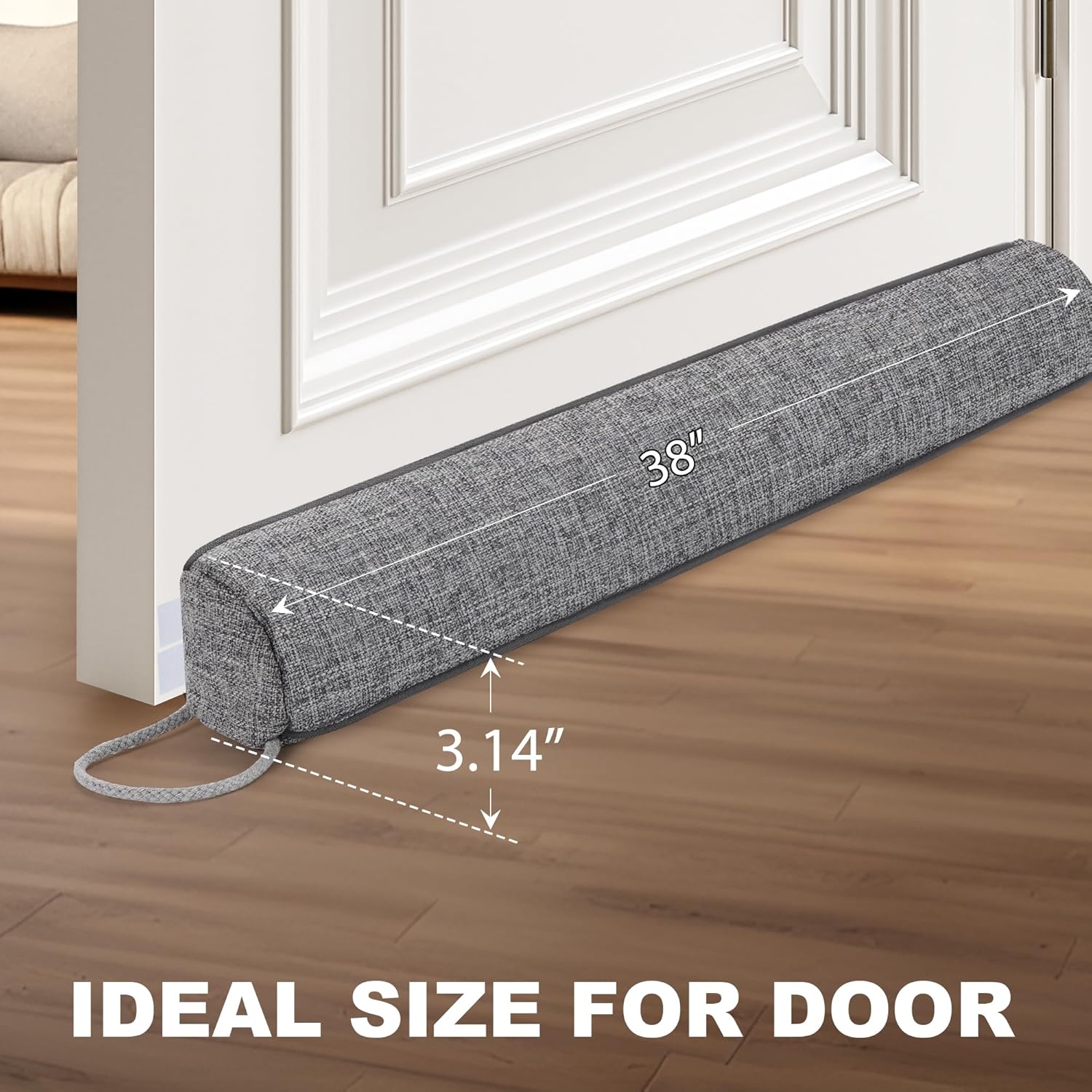 UUYUUY Door Draft Stopper Triangular Stopper for Cold Air Blocker Seal Guard 38 Inch Winter Window Gap Filler