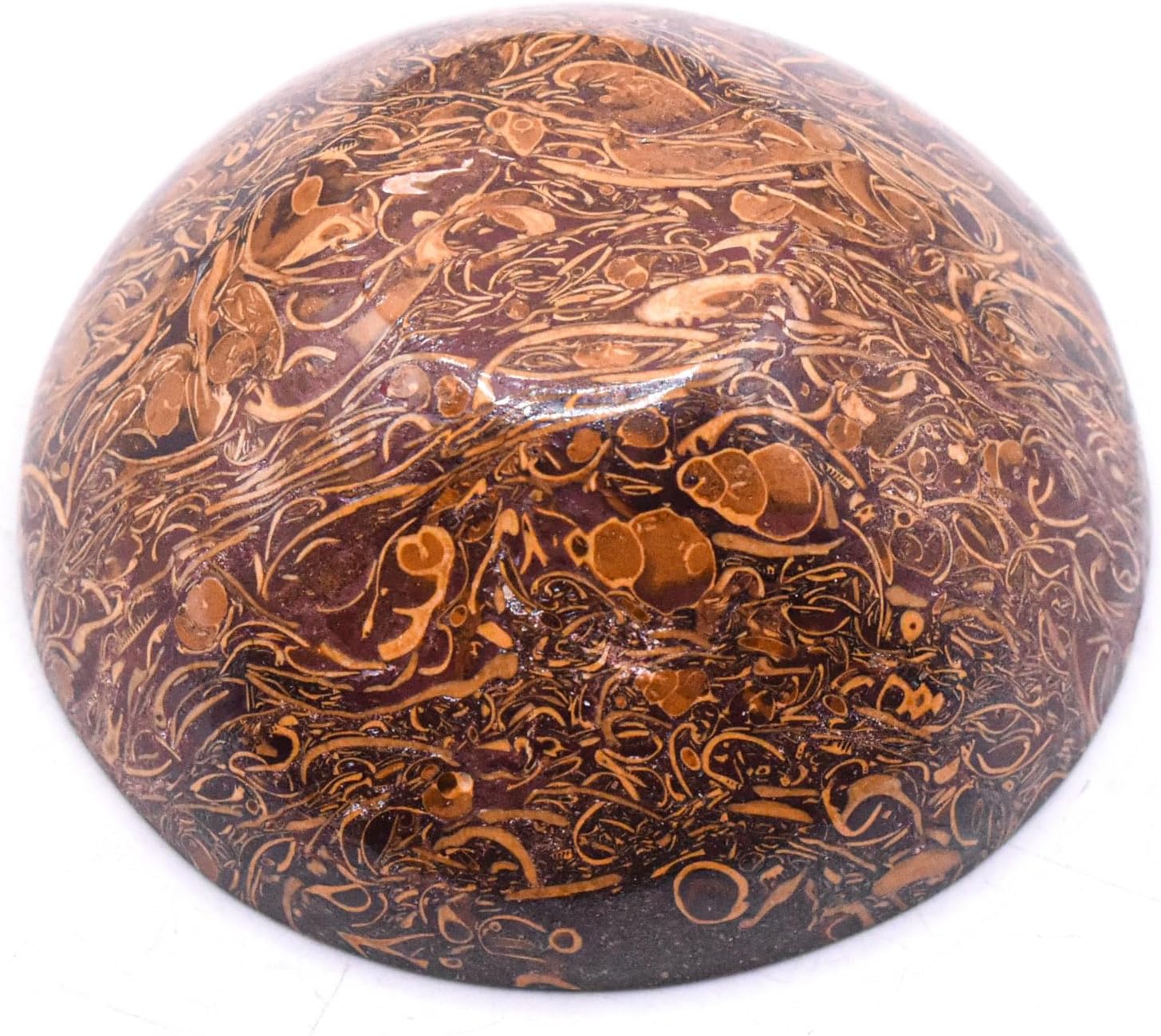 31 Inch Mariam Fossil Jasper Bowl Natural Gemstone Decor