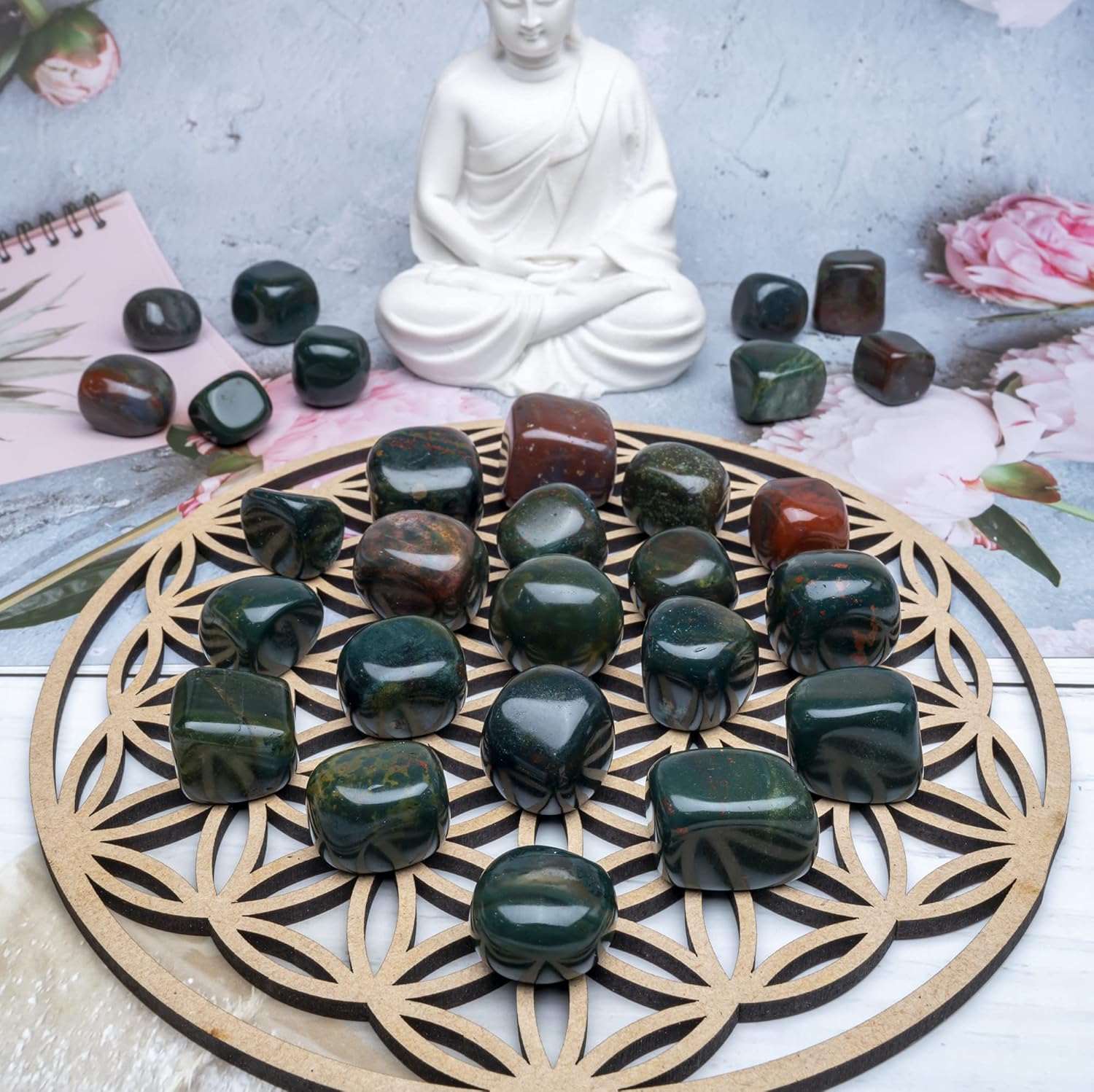 ZAICUS Tumbled Stones Set for Decor Feng Shui Jewelry