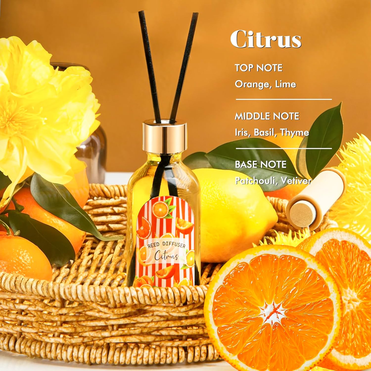 3 Pack Reed Diffuser Set Linen Eucalyptus Citrus Scented for Home Office Decor