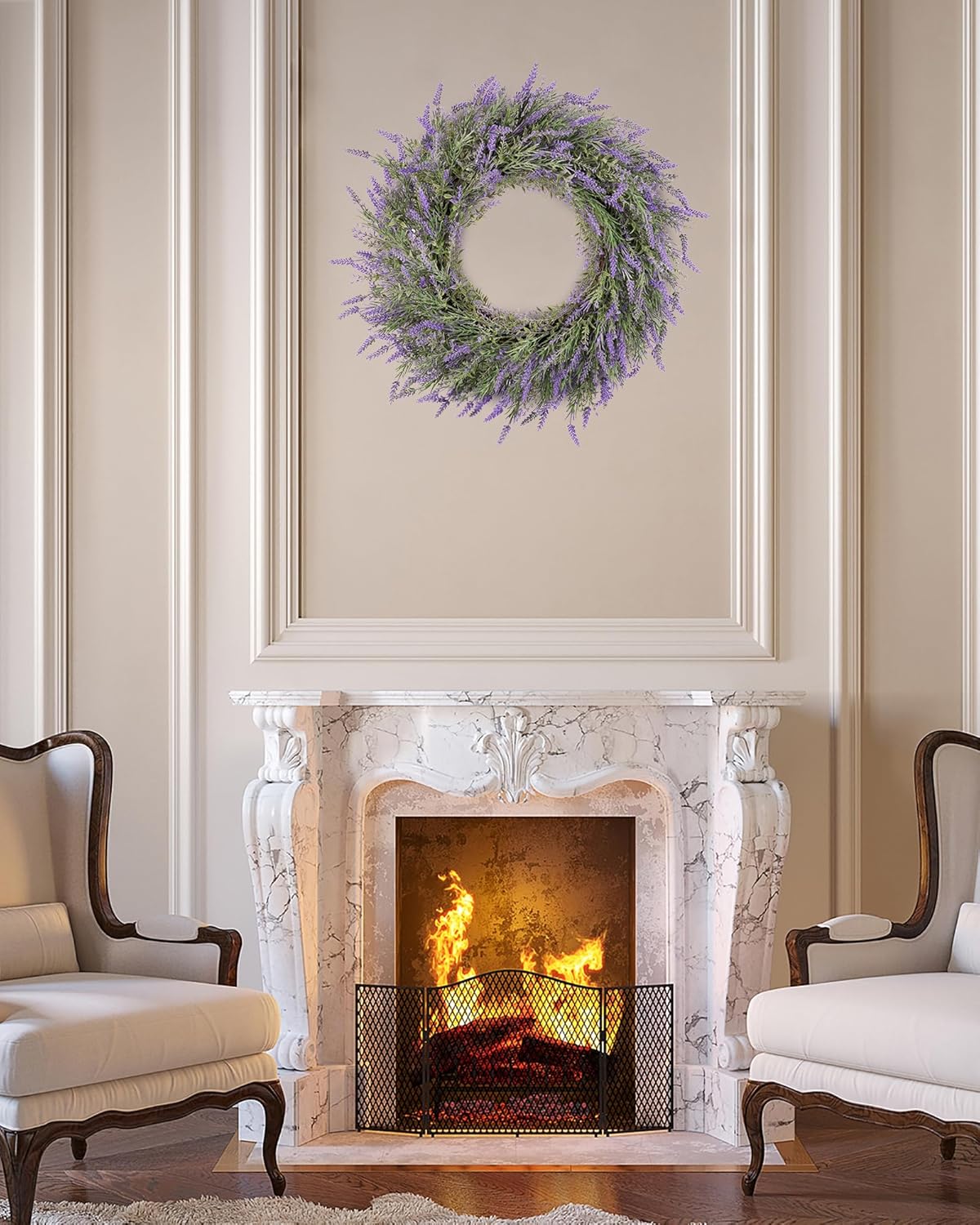 DDHS 24 Inch Summer Wreath for Front Door and Farmhouse Decor