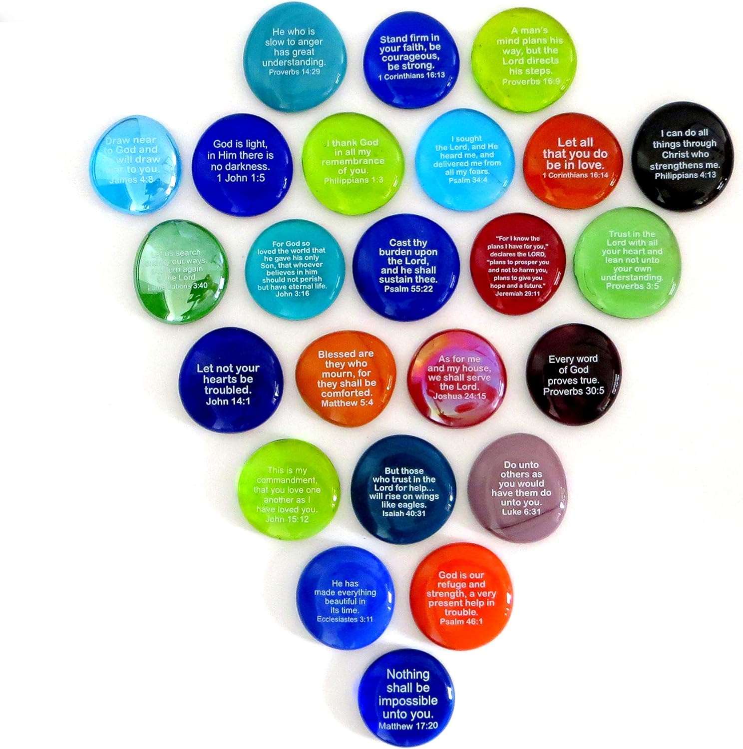 Lifeforce Glass Bible Verses Stones Set I