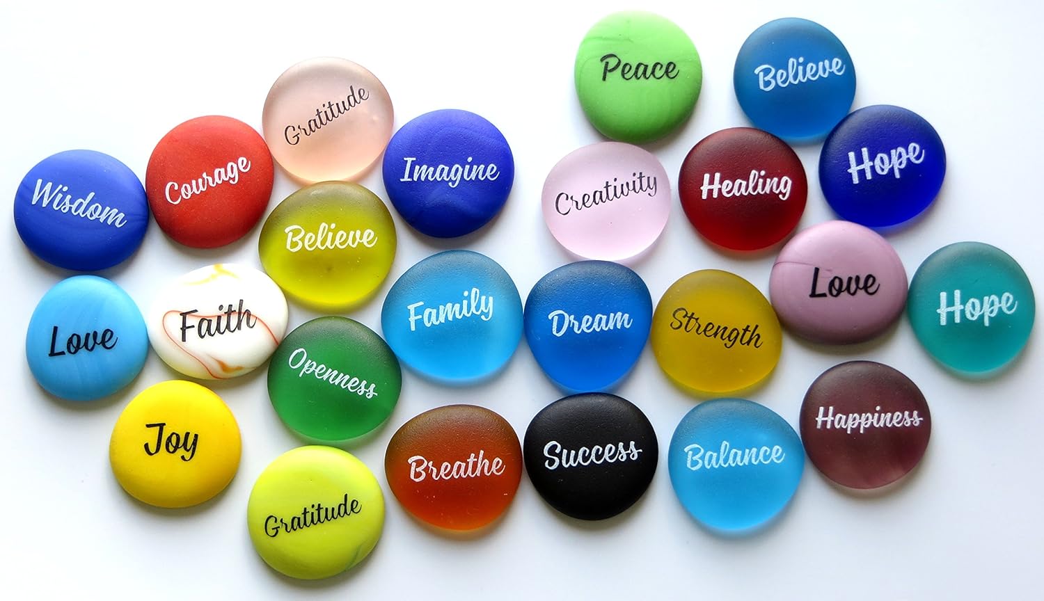 Lifeforce Glass Sea Stones Set of 24
