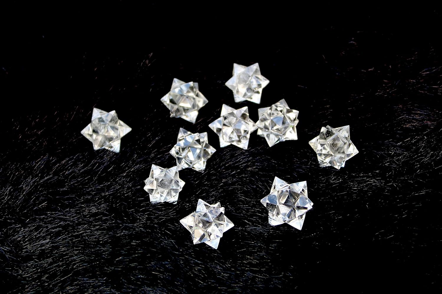 Jet Crystal Quartz Merkaba Star Healing Stone