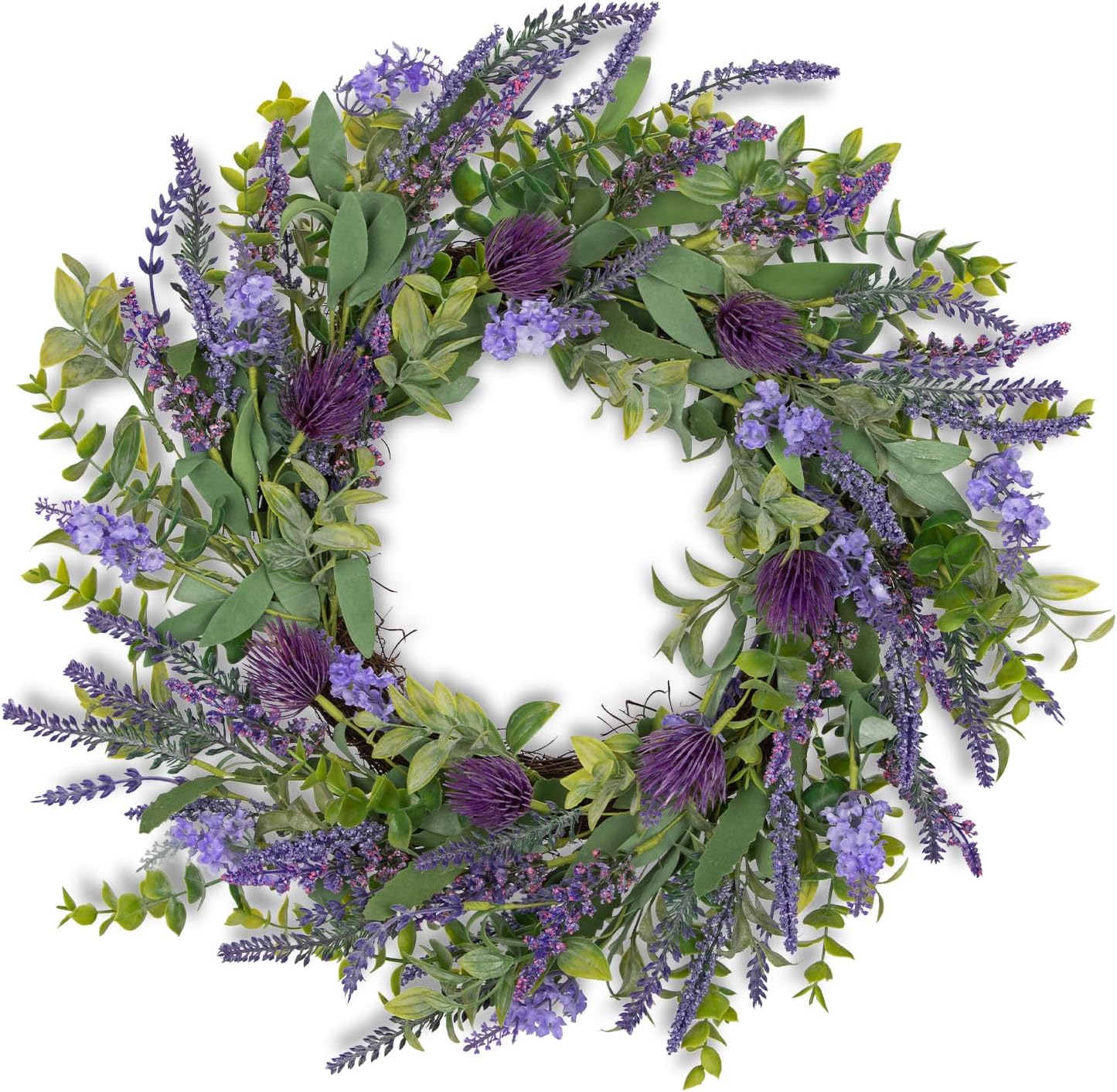 Lavender Wreath for Front Door 22 Inch All Season Decor