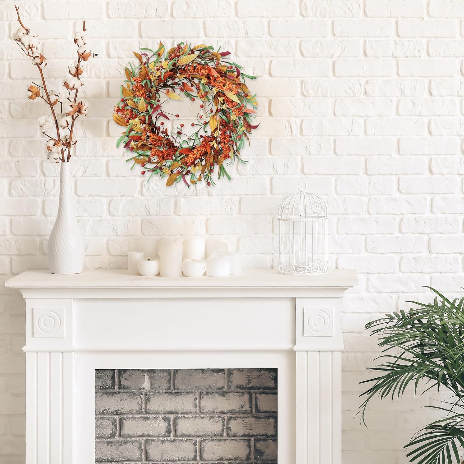 Appalachia Berry Fall Door Wreath - 22 Inch Handcrafted Autumn Decor