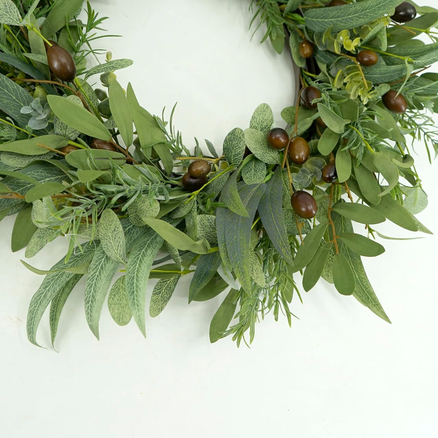 22 Inch Olive Wreath Front Door Decor