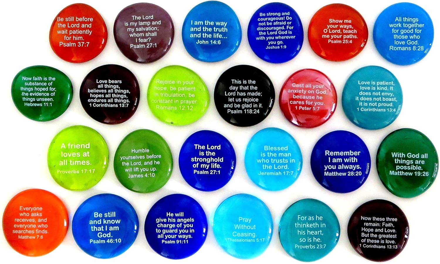 Lifeforce Glass Bible Verse Stones Set II