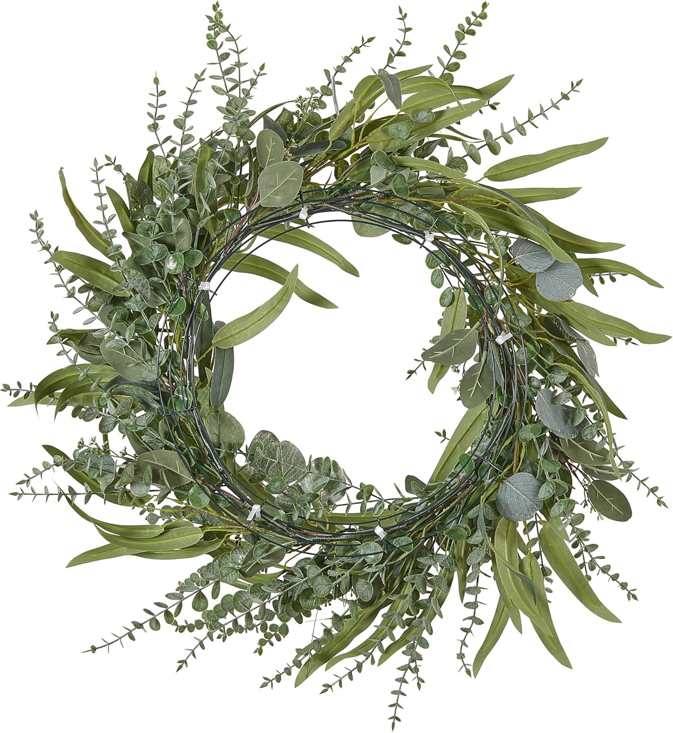 24 Inch Artificial Eucalyptus Wreath for Front Door