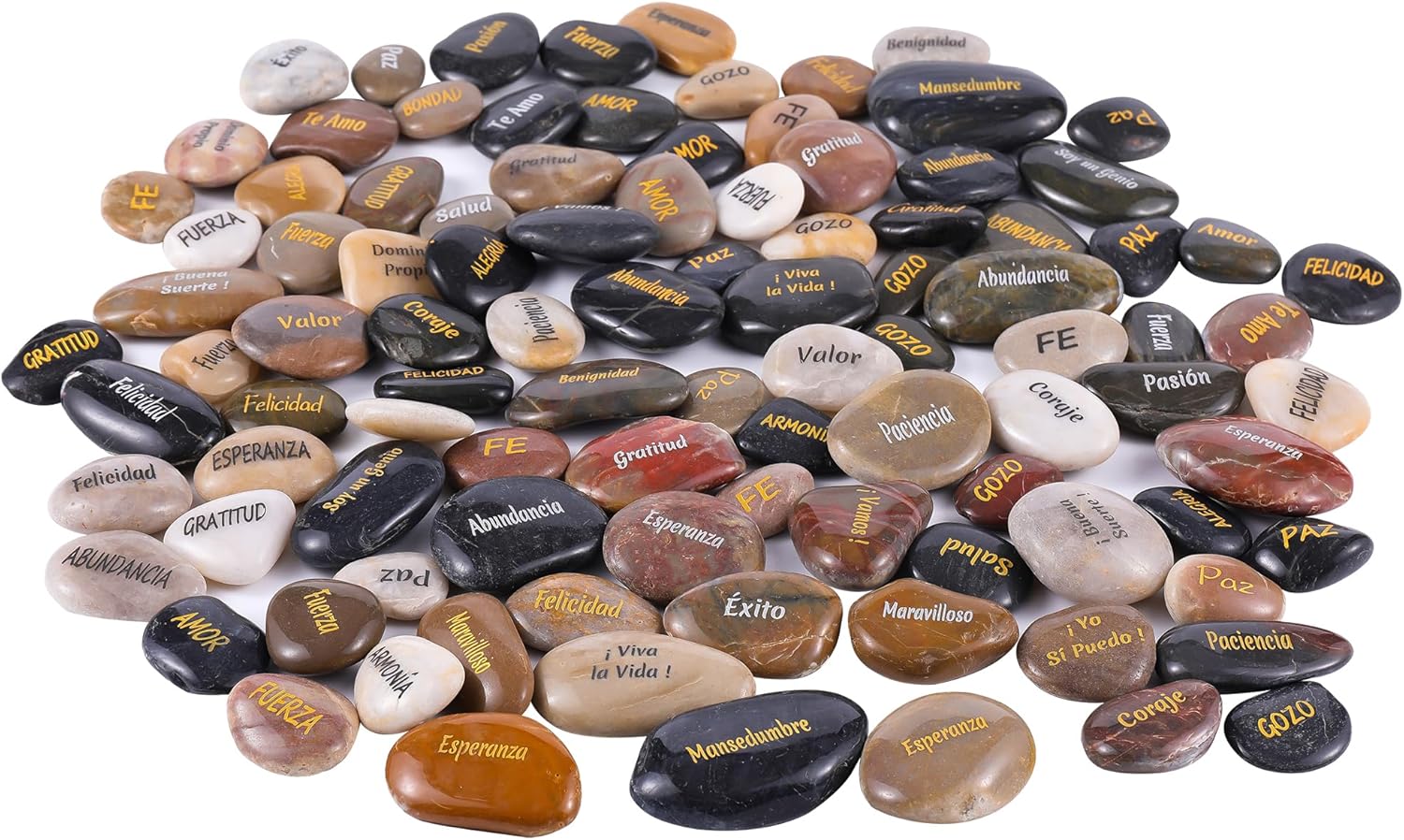 ROCKIMPACT 100 Spanish Engraved Rocks for Inspiration