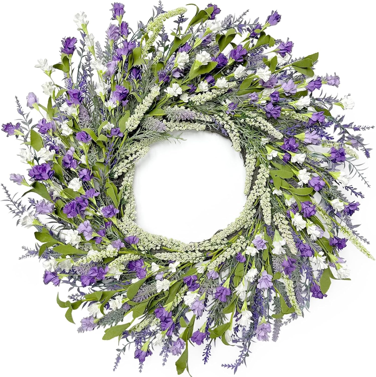 Artgar 26 Inch Lavender Wreath for Front Door