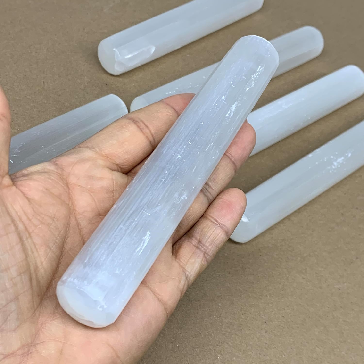 20pcs Selenite Crystal Wands for Meditation and Spiritual Work