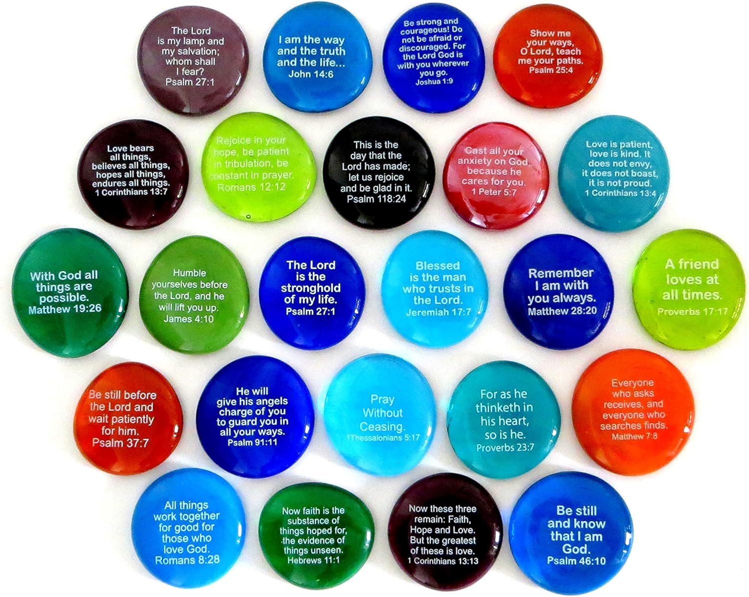 Lifeforce Glass Bible Verse Stones Set II