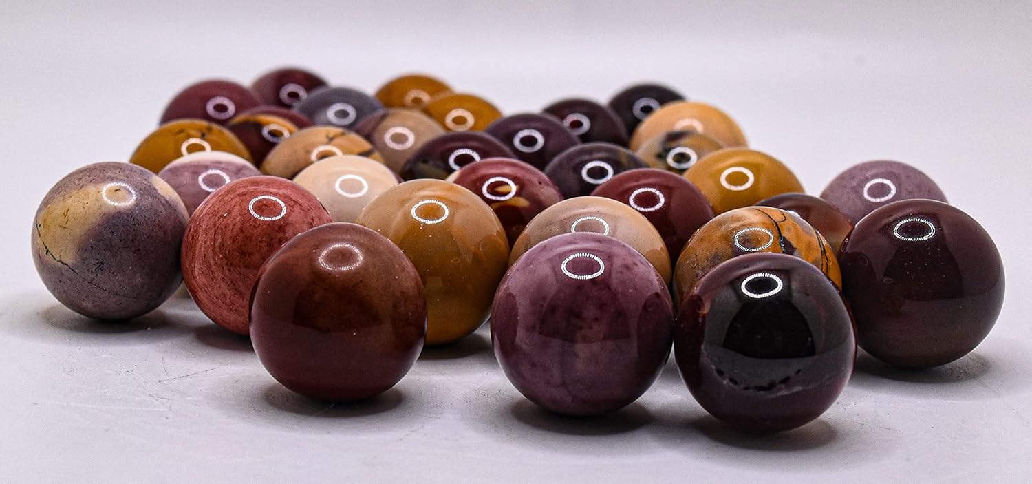 HQRP 20mm Mookaite Jasper Sphere Multicolor Natural Gemstone Collectible Ball
