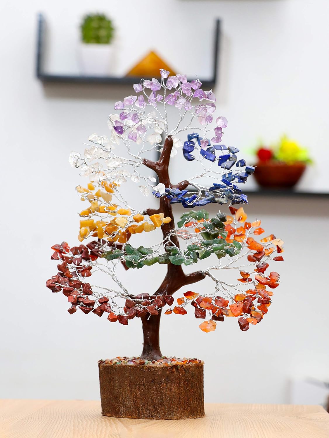 Crocon Seven Chakra Gemstone Tree Feng Shui Figurine