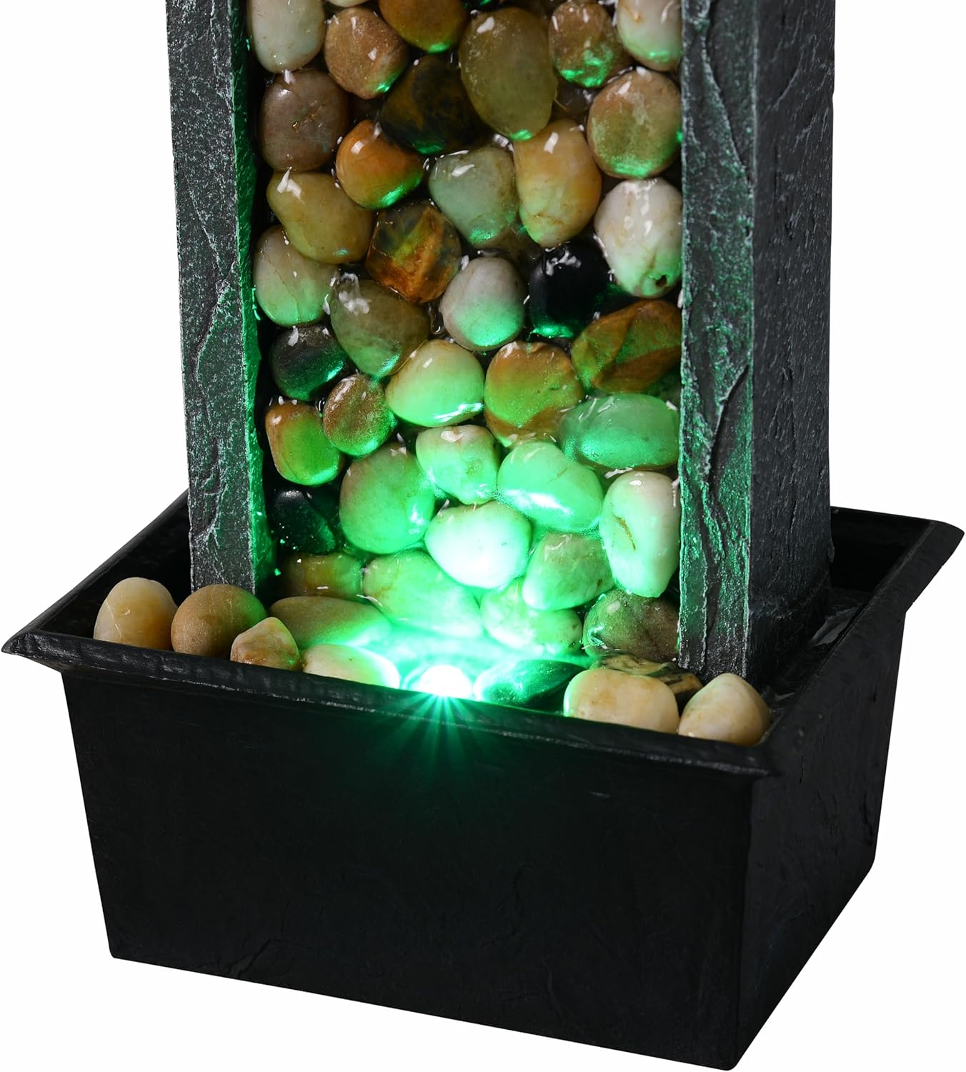 Kalona 106 Inch Indoor Waterfall Fountain with Colored LED Lights