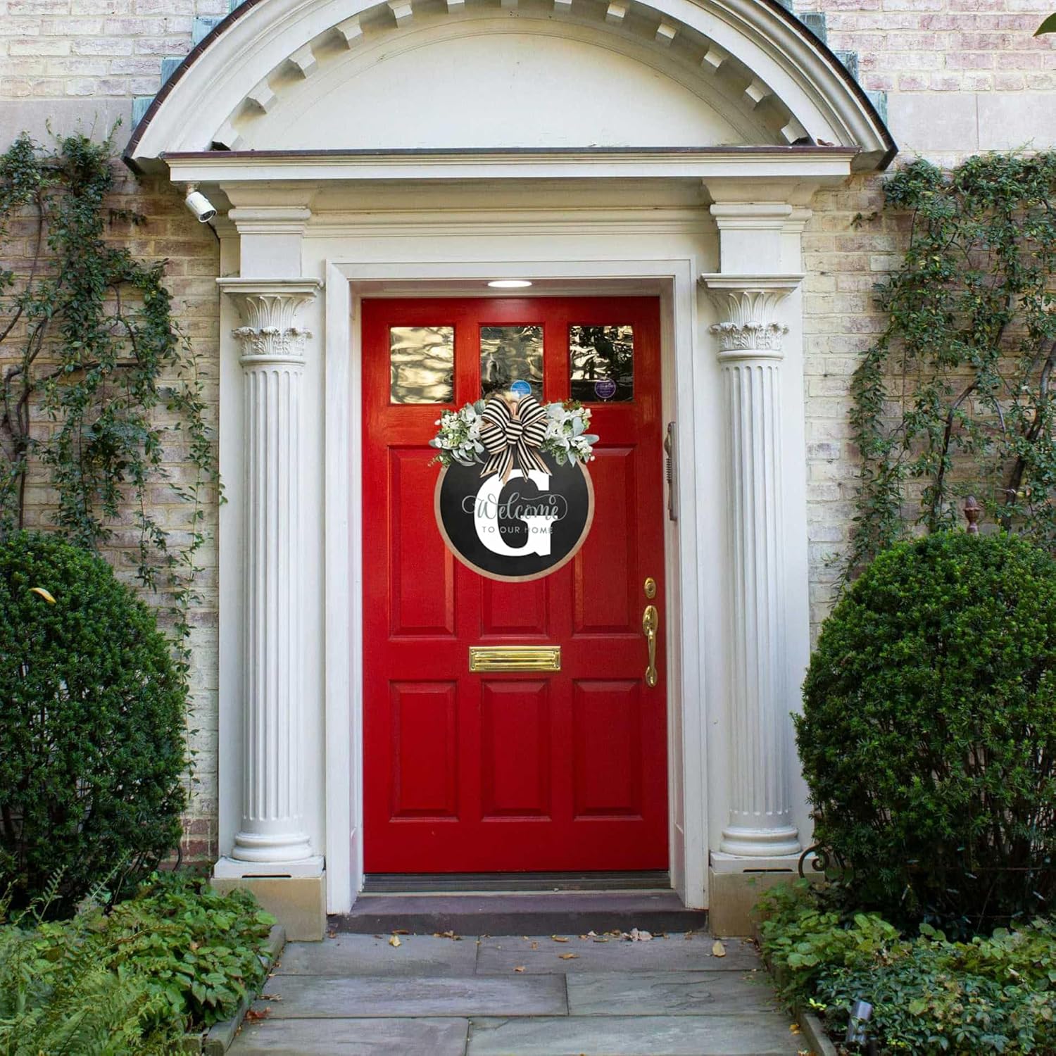 Billamb 26 Letter Front Door Welcome Wreath