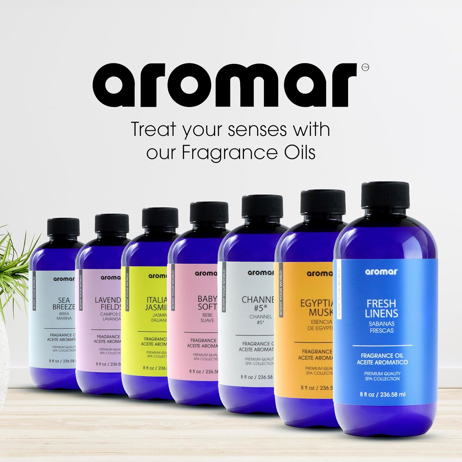 AROMAR Premium Fragrance Oil 8oz Assorted Scents