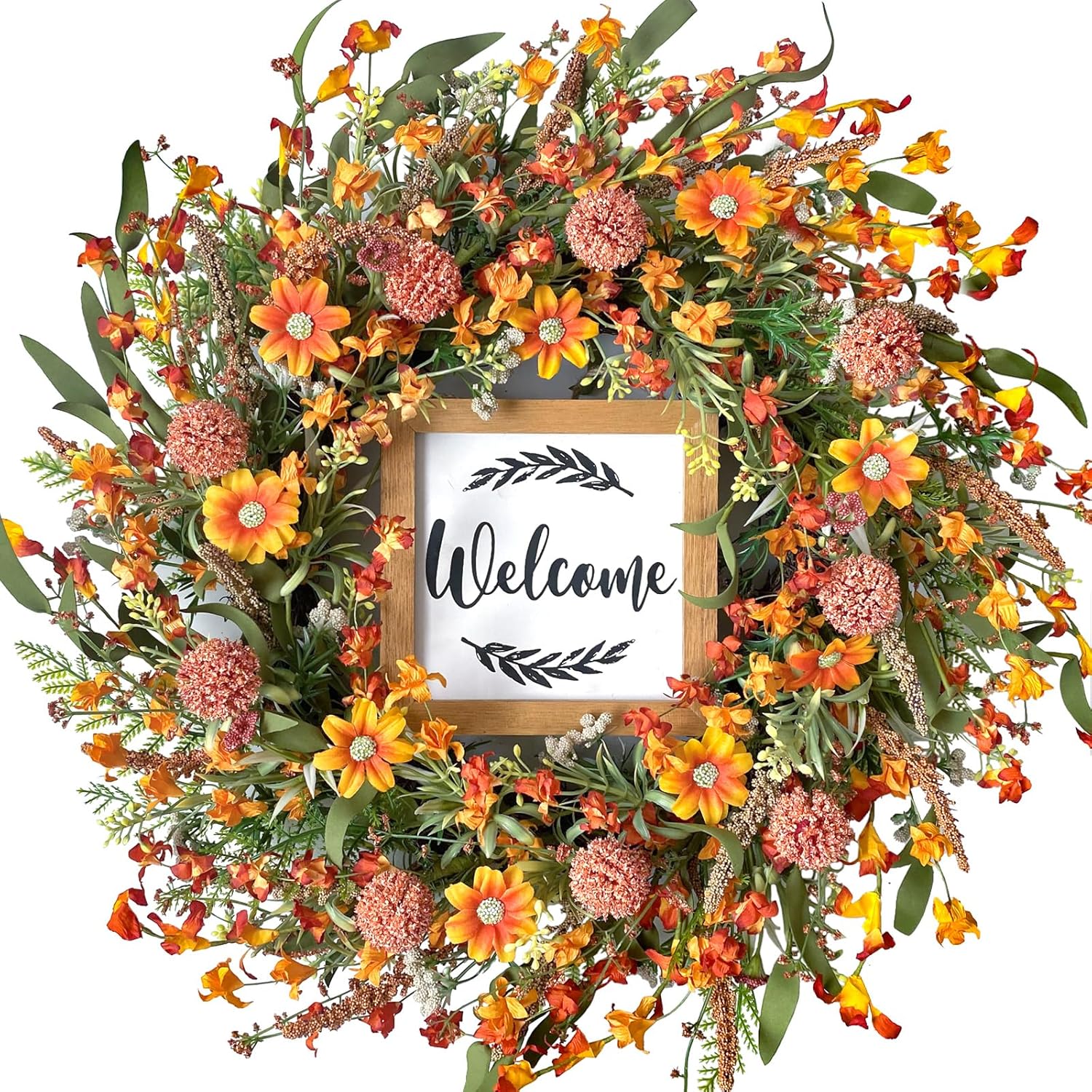 Idyllic Summer Wreath Front Door Autumn Decor