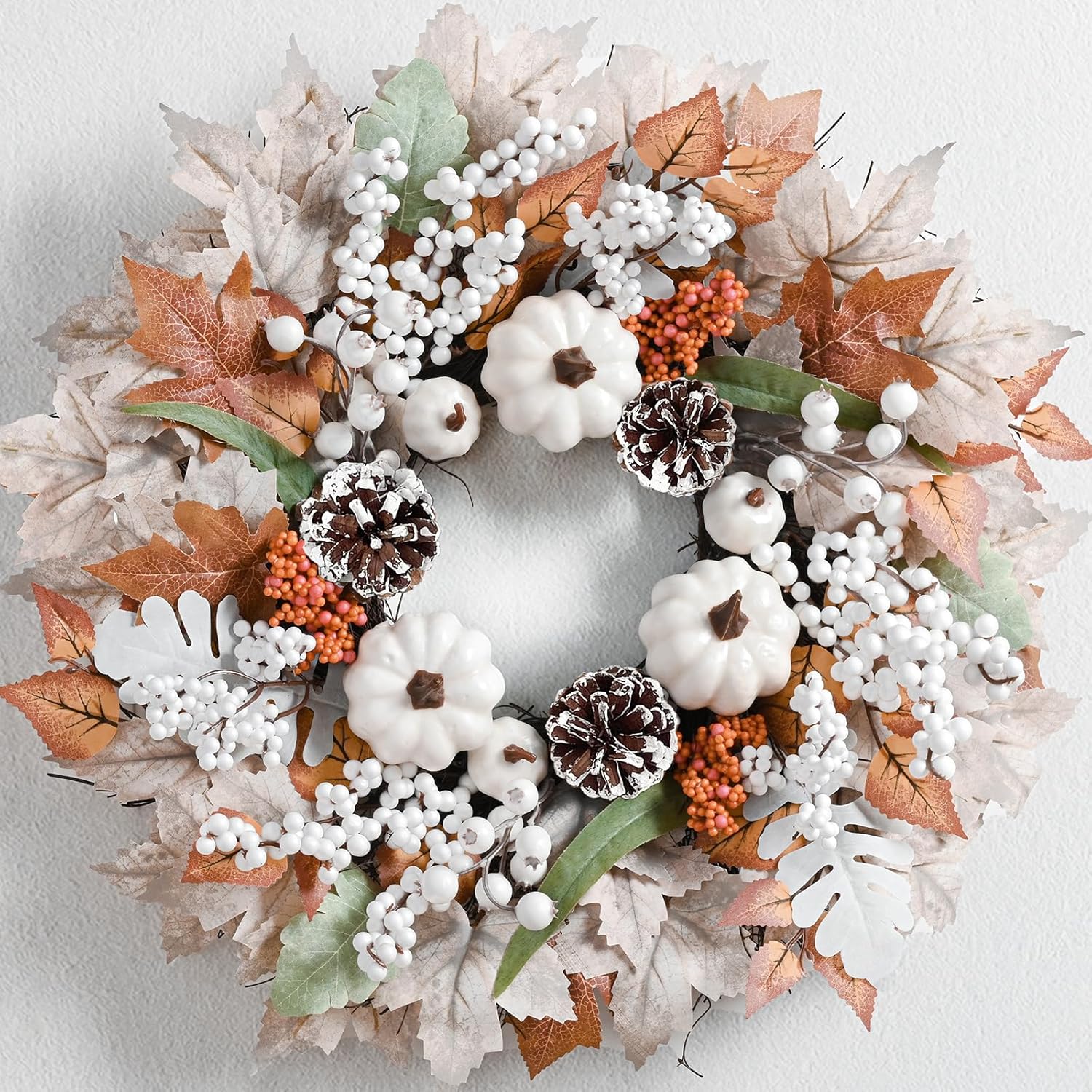 Fall Decorations for Home 20 Inch Wreath with Lights