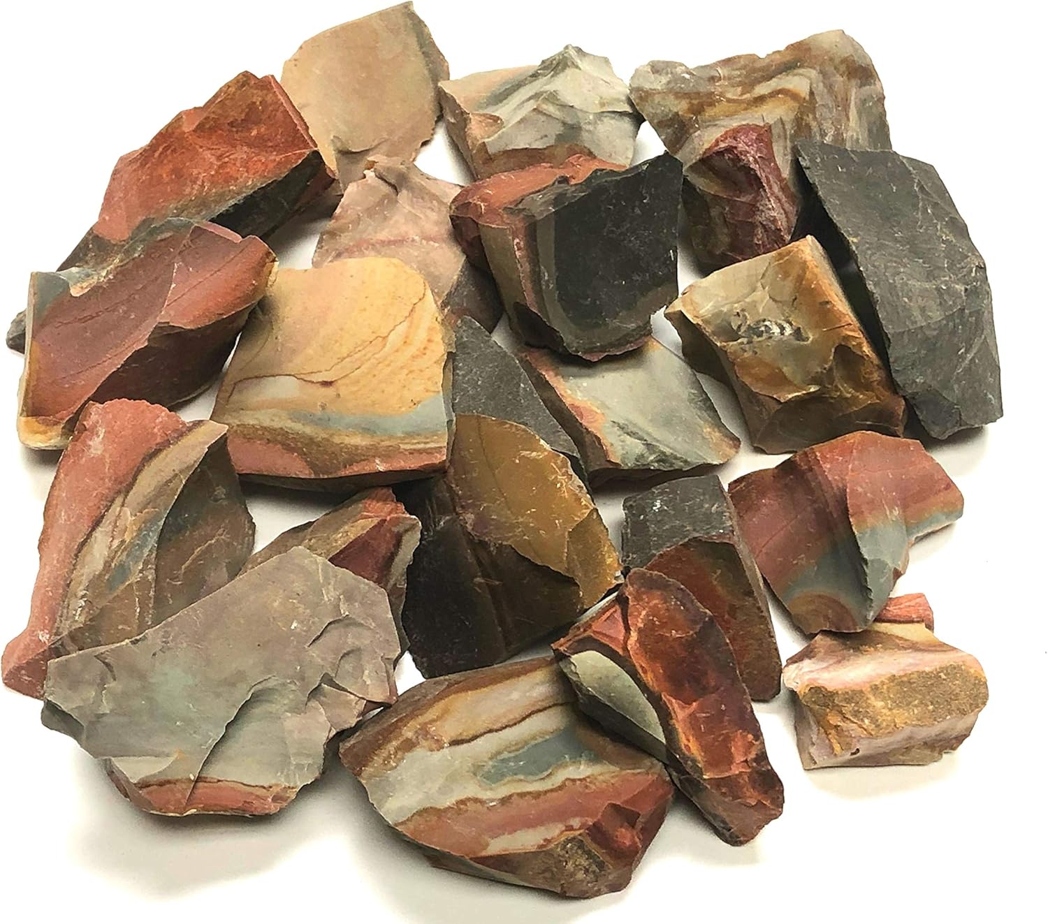 Natural Rough Desert Jasper Stones with Velvet Bag - 1 Pound