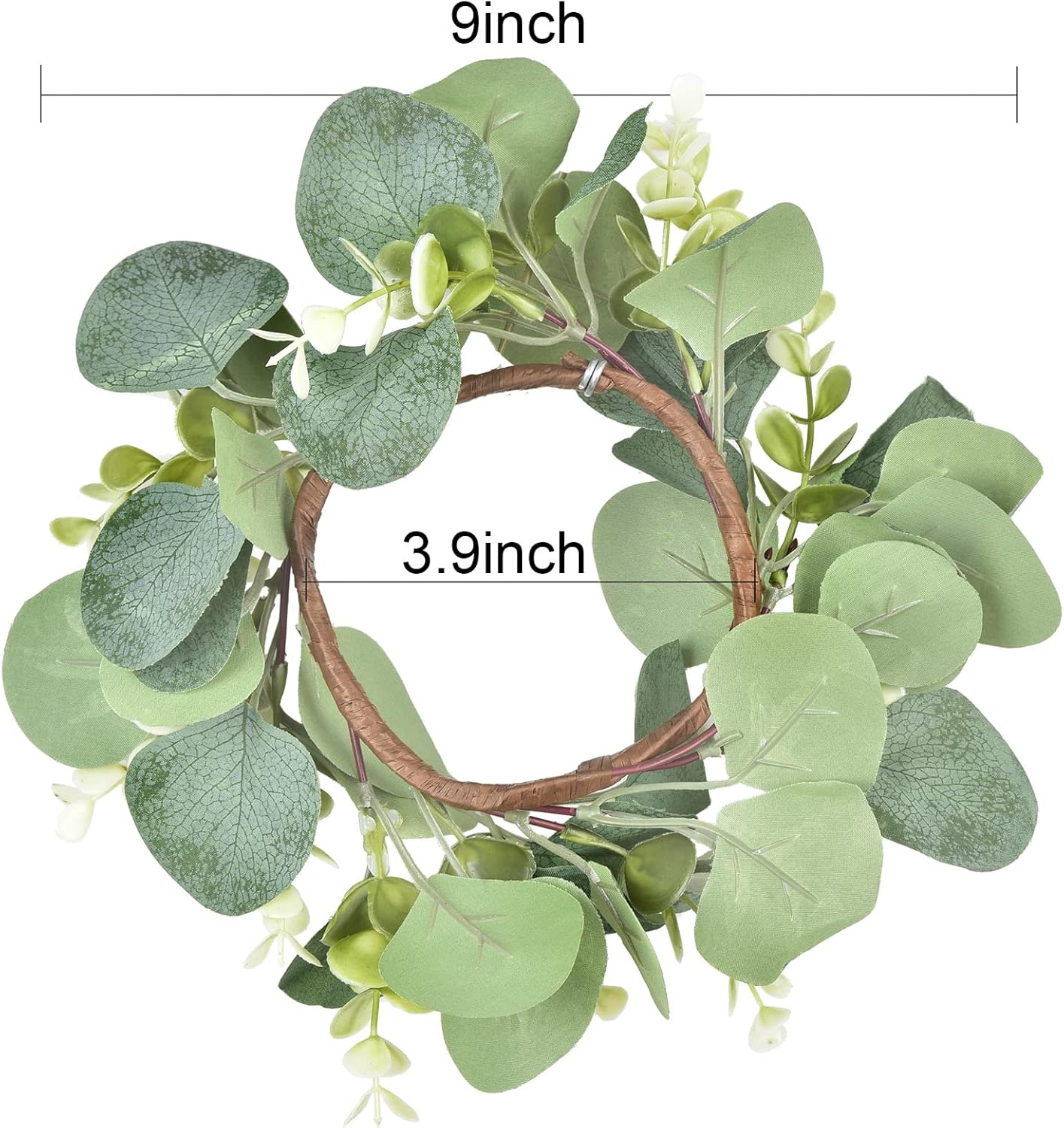 LSKYTOP 6Pcs Eucalyptus Wreath Set for Kitchen Decor
