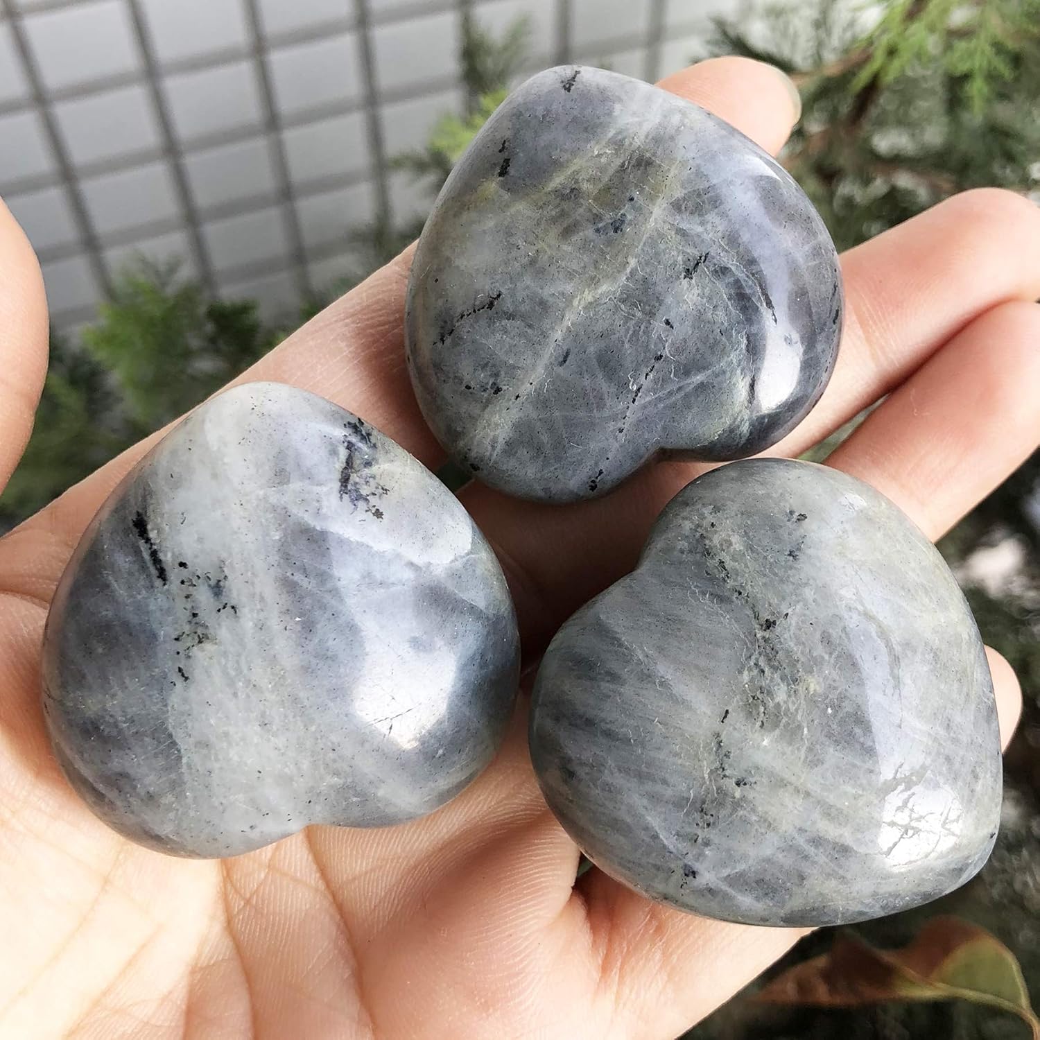 Polished Heart Stone Healing Crystal 15 Inch